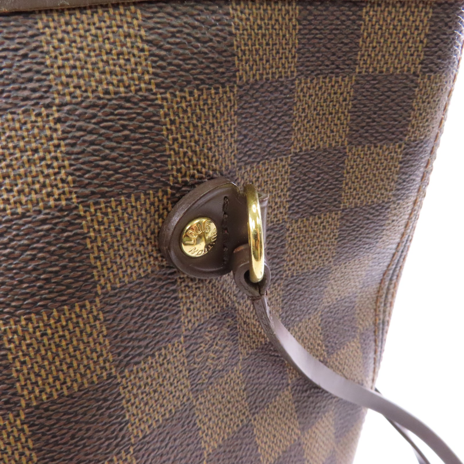 LOUIS VUITTON 【激減優惠】Damier Neverfull PM金扣肩背袋啡色