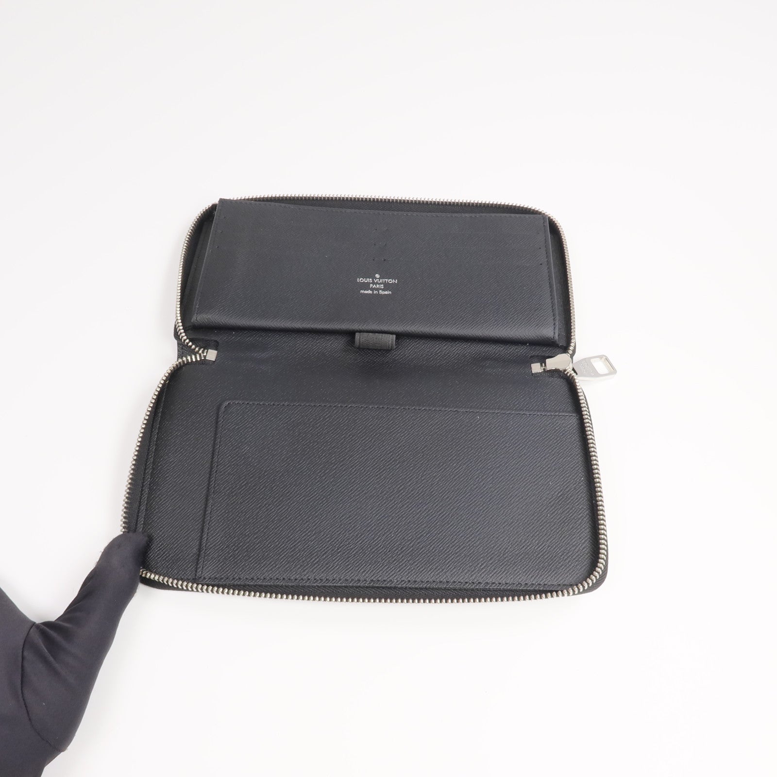LOUIS VUITTON Damier Graphite Zipper Organizer銀扣長錢包