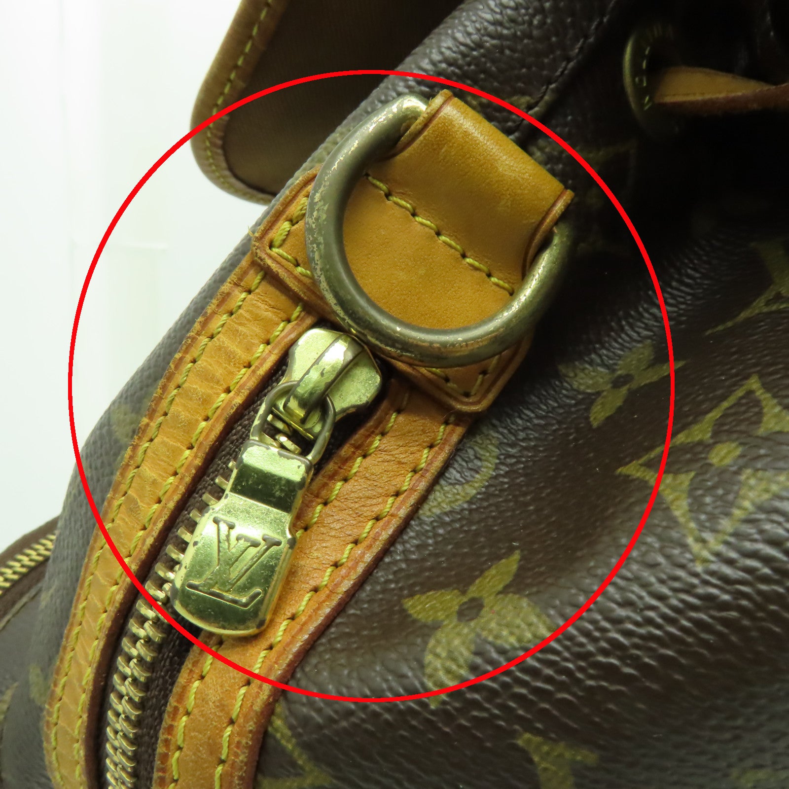 LOUIS VUITTON Monogram Bosphore金扣背包棕色