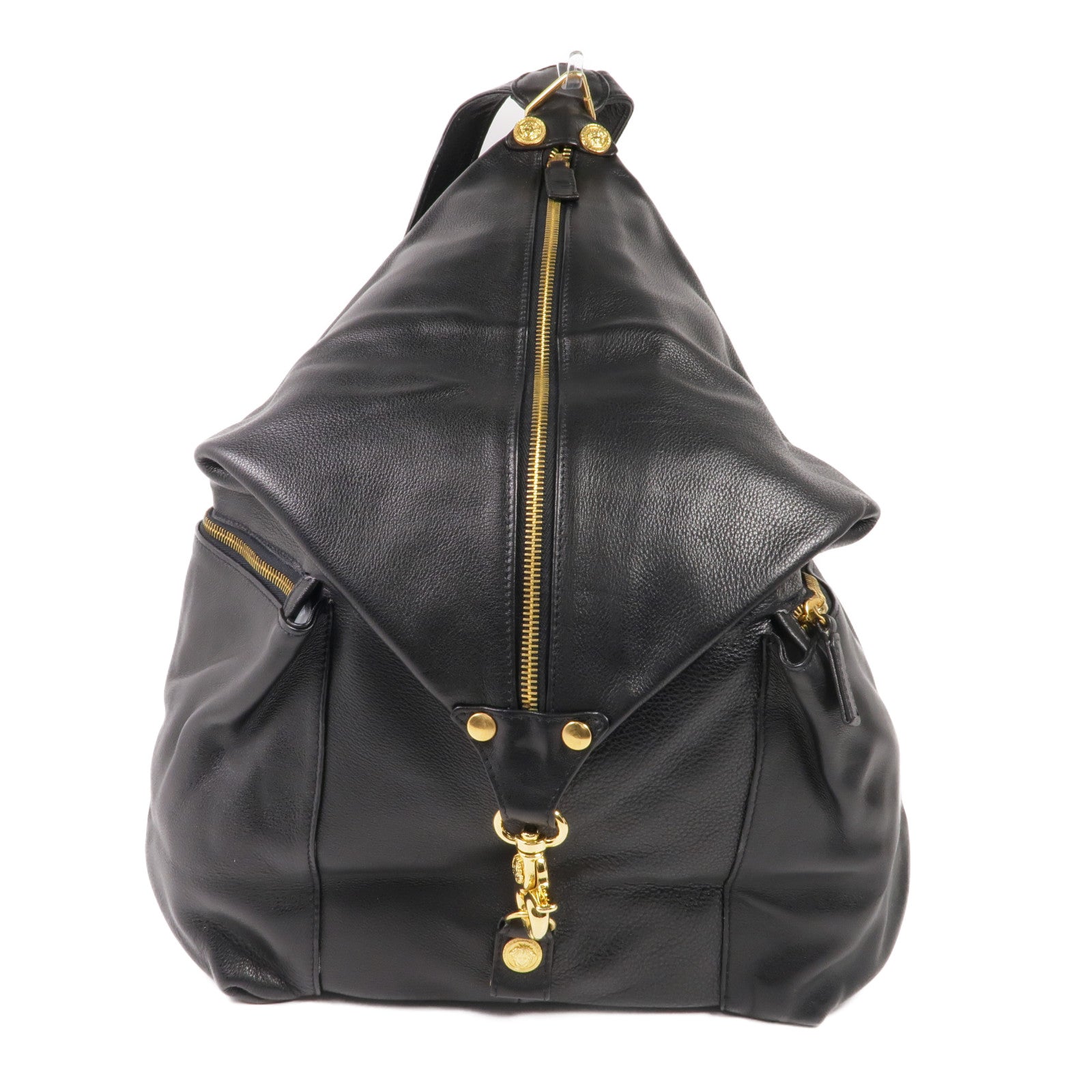 VERSACE 牛皮皮革Backpack金扣背包