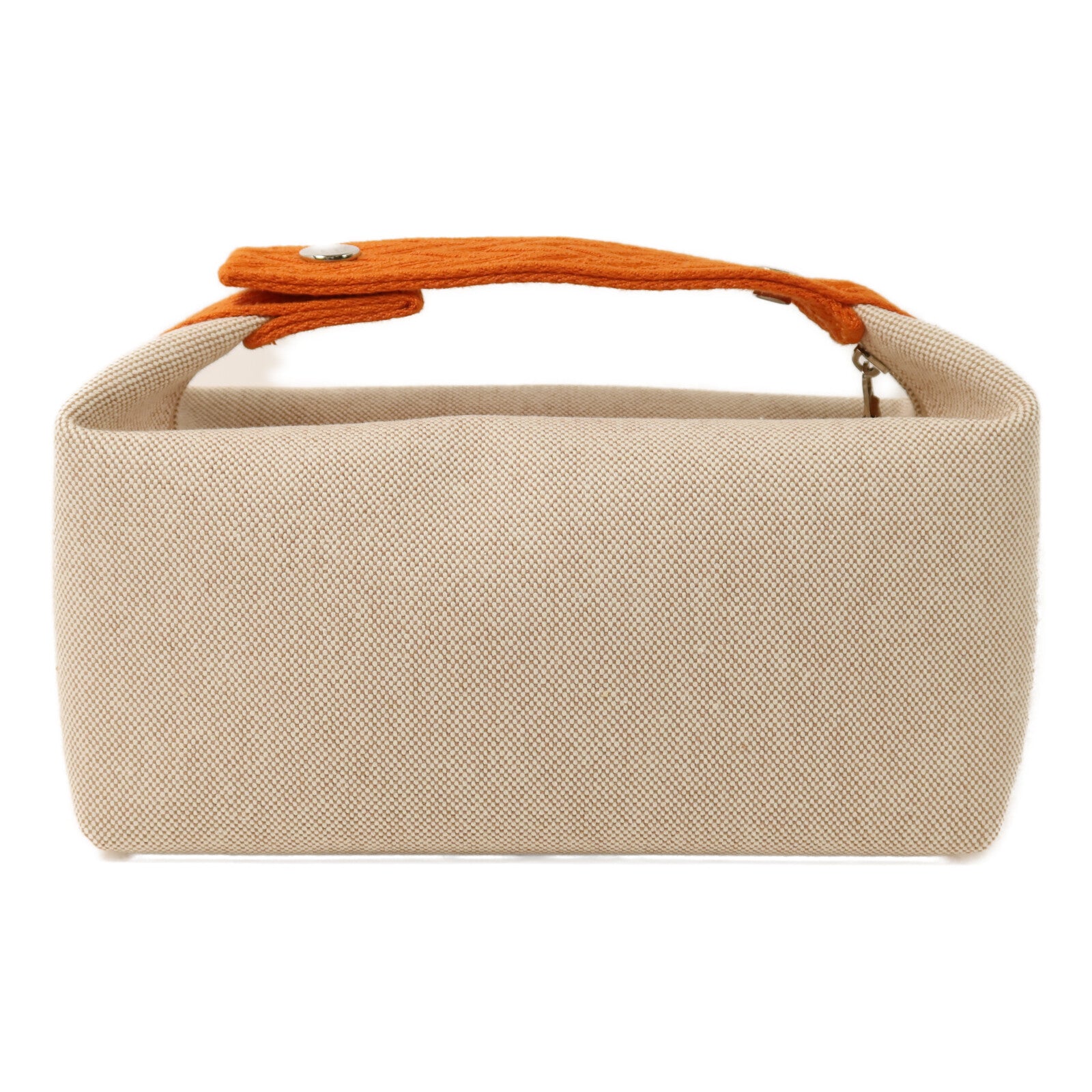 HERMES 帆布Bride A Brac PM銀扣手挽袋