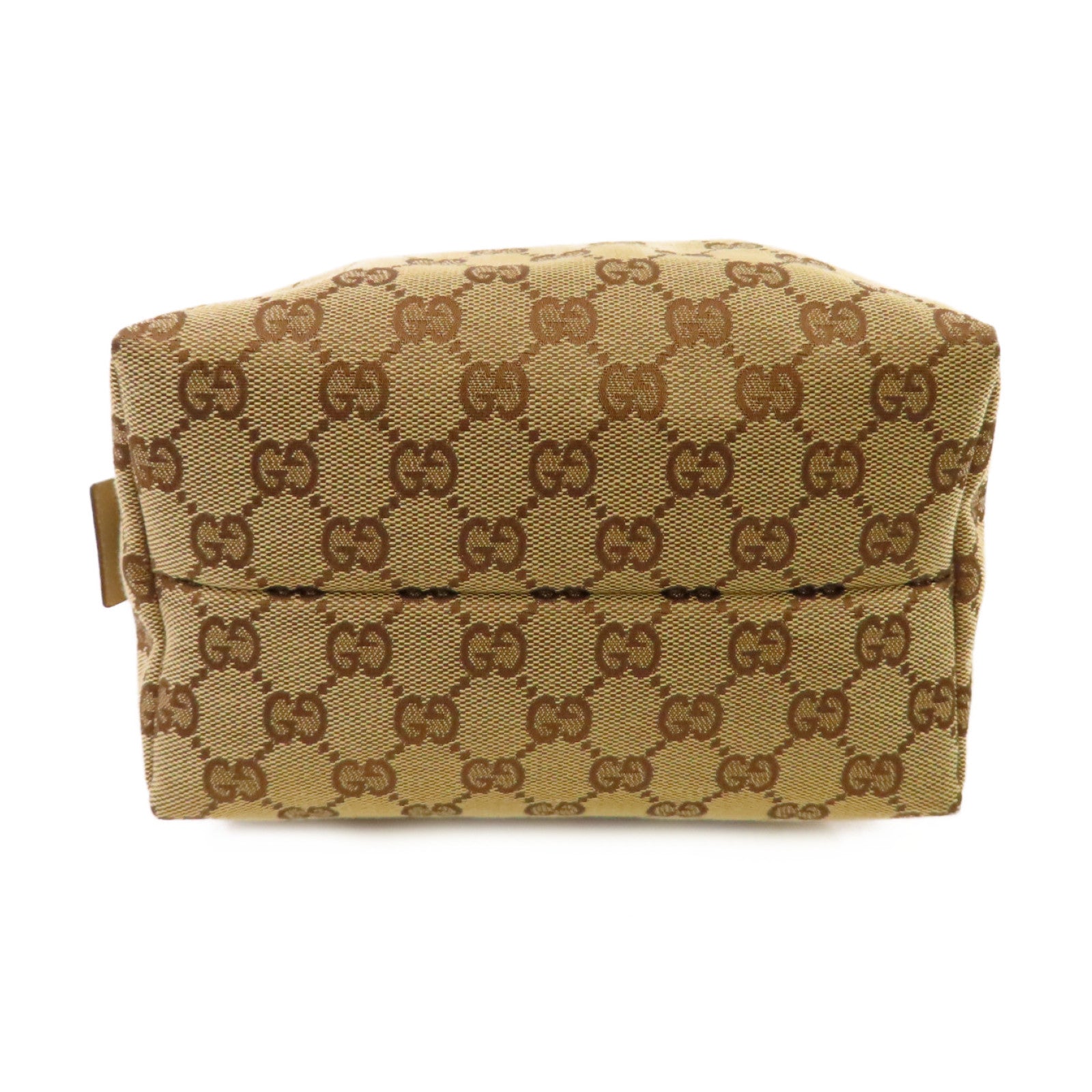 GUCCI GG帆布Hand Bag金扣手挽袋啡色