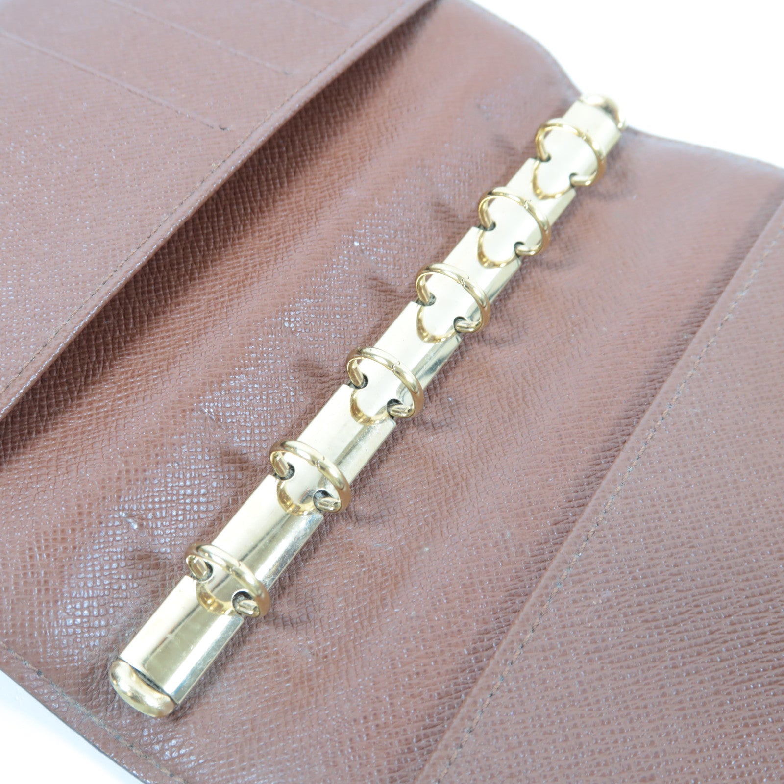 LOUIS VUITTON Monogram Small Ring Agenda Cover金扣小號活頁環記事本封套啡色