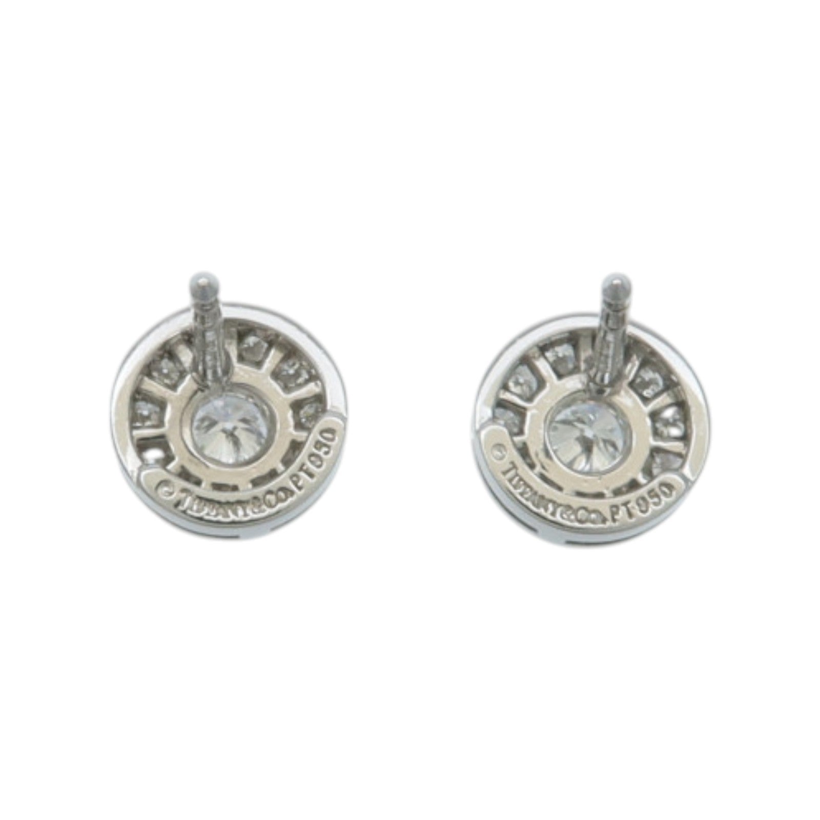 TIFFANY＆CO PT950鉑金Diamond Circle Earrings鑽石耳環