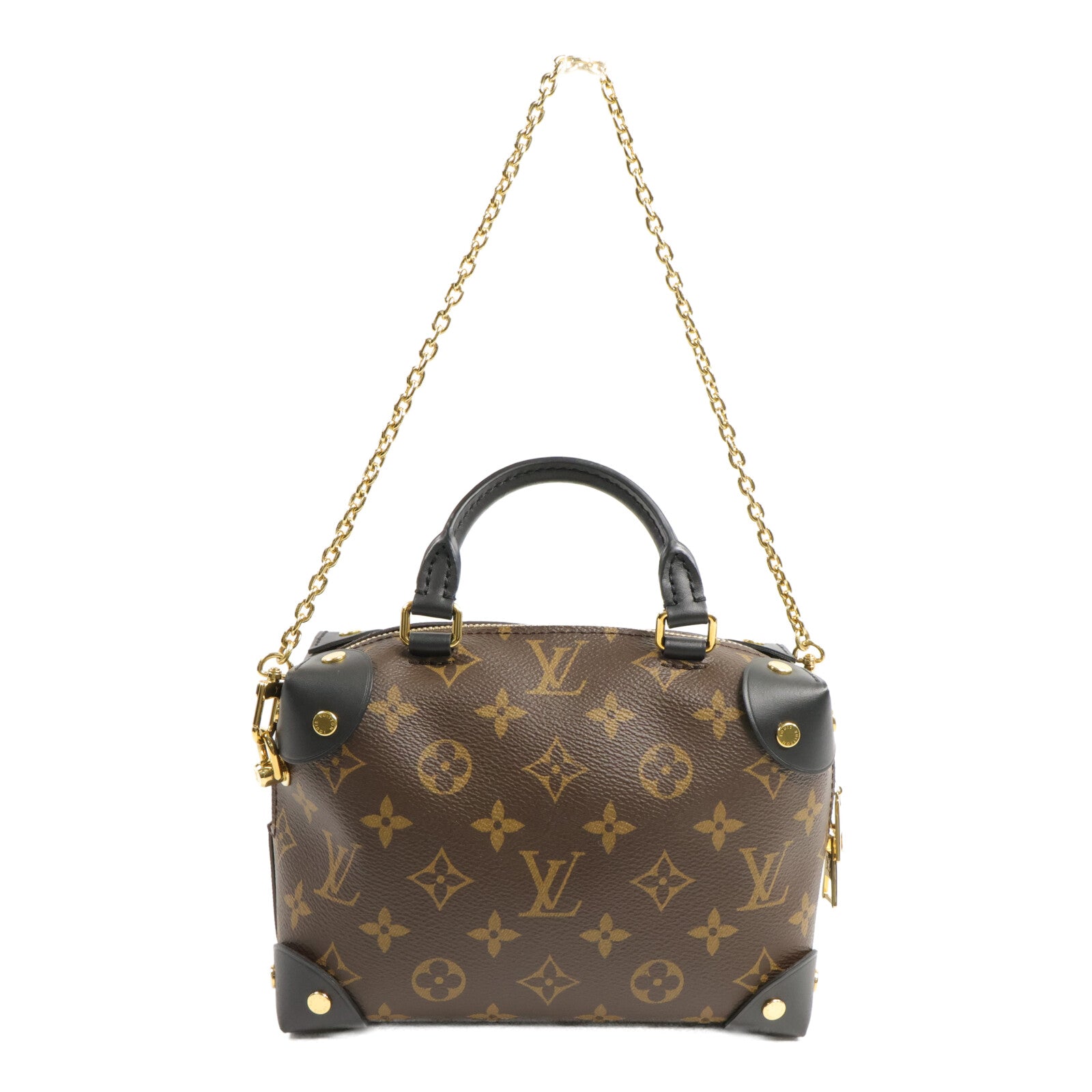LOUIS VUITTON Monogram Petite Malle Souple手挽肩背兩用袋