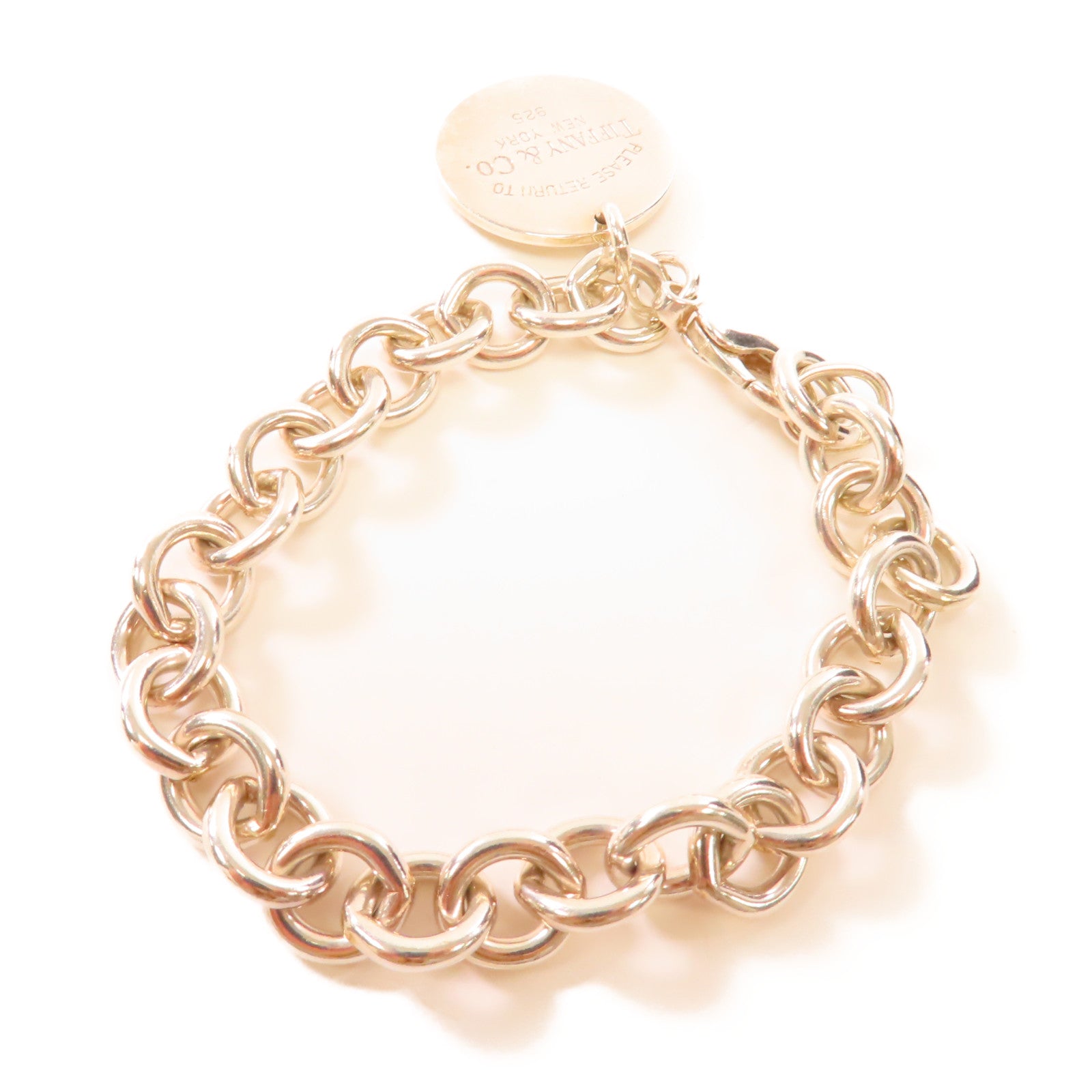 TIFFANY＆CO 925純銀Return to Tiffany Bracelet項鍊銀色