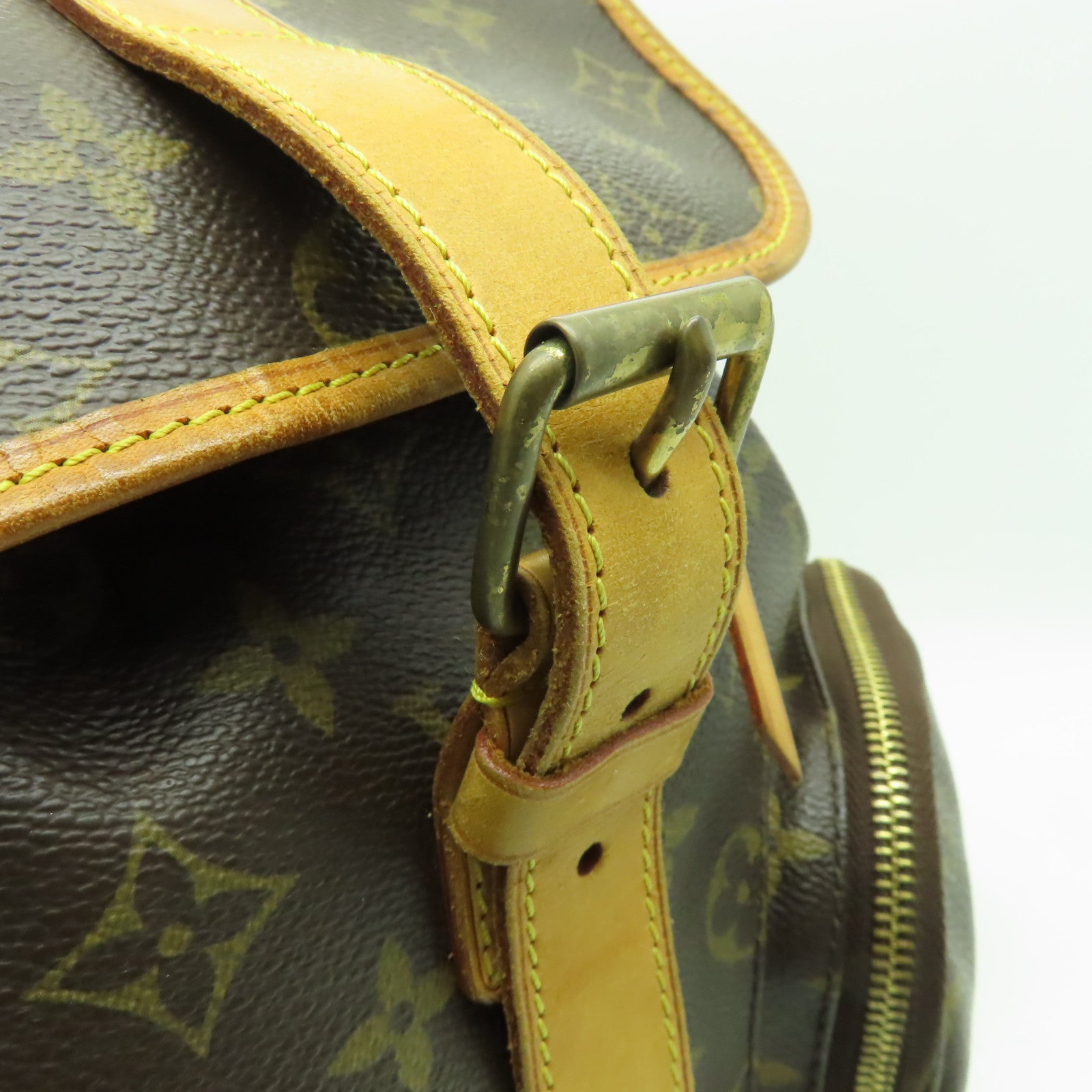 LOUIS VUITTON Monogram Bosphore金扣背包棕色
