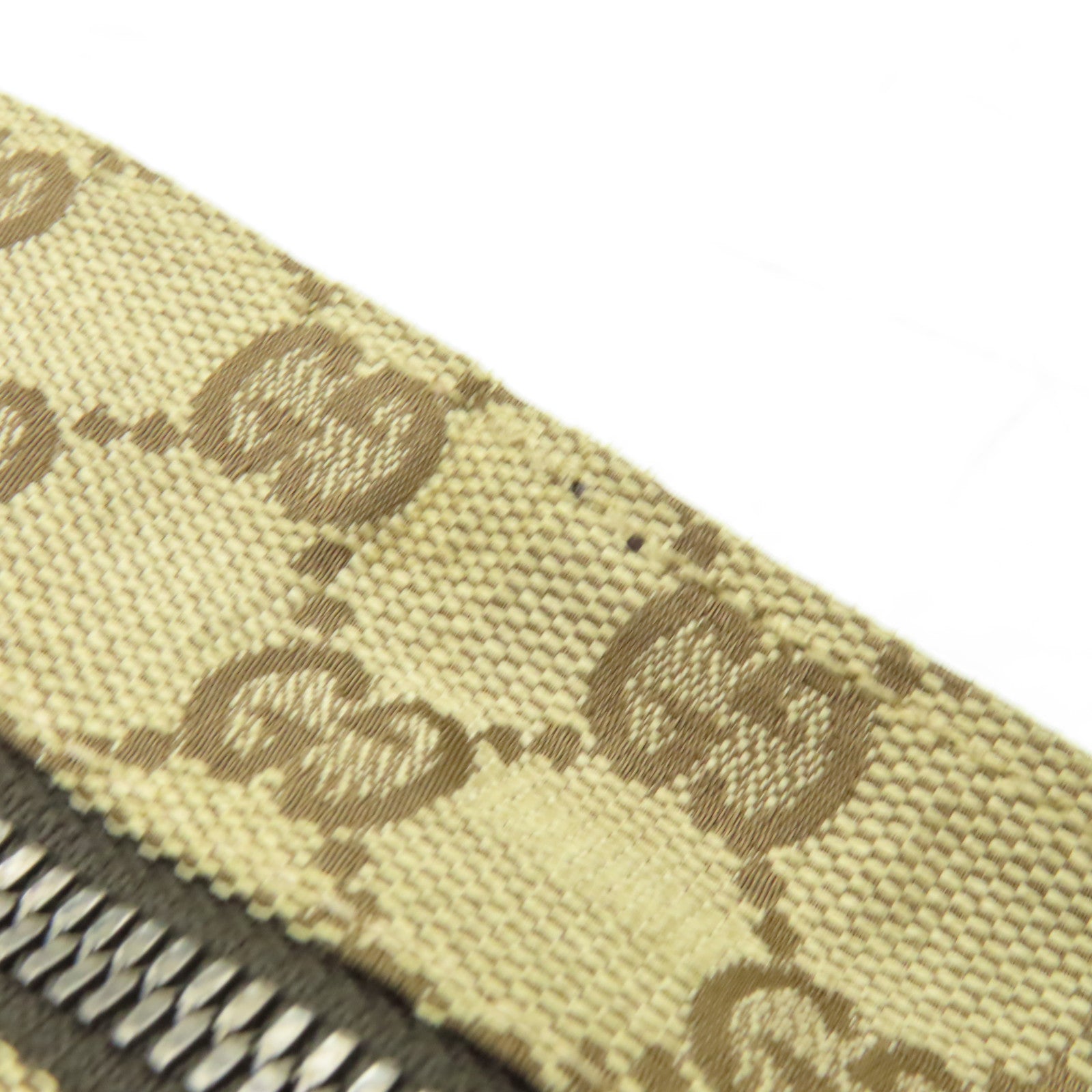 GUCCI 帆布Waist Bag銀扣腰包棕色