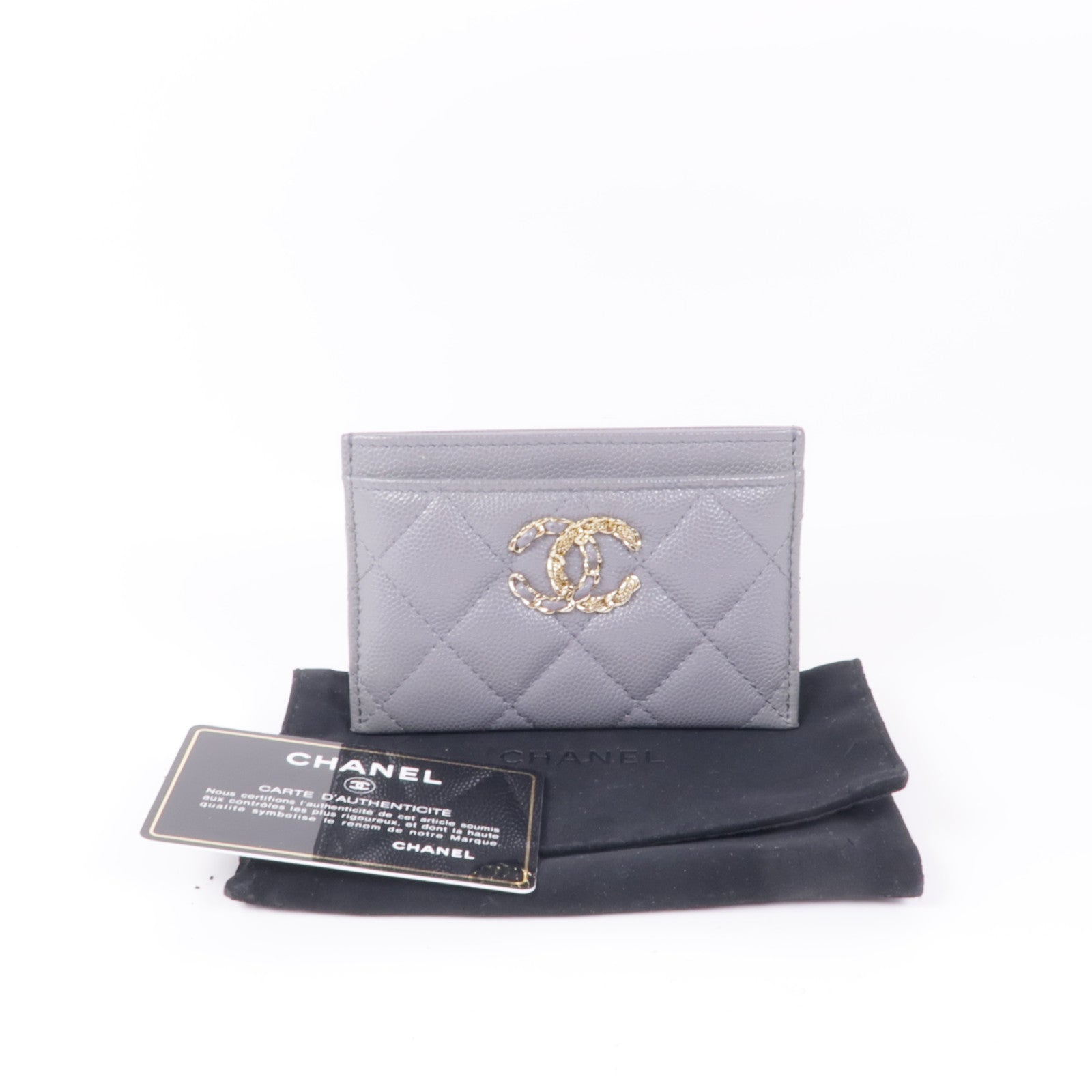 CHANEL 牛皮皮革Card Case金扣卡片套