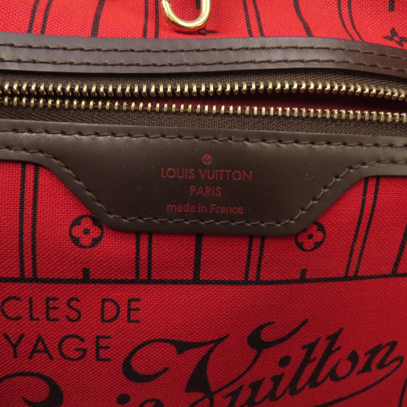 LOUIS VUITTON 【激減優惠】Damier Neverfull PM金扣肩背袋啡色