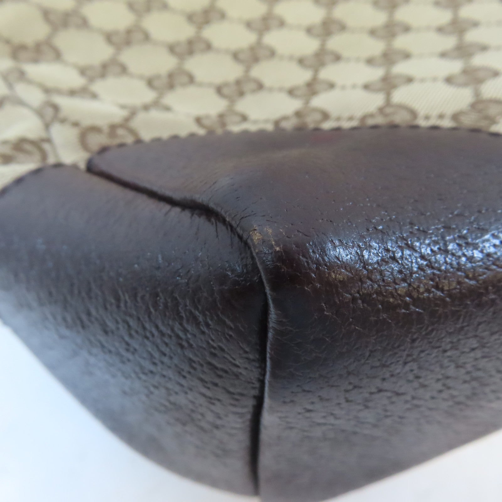 GUCCI 帆布Shoulder Bag銀扣肩背袋啡色