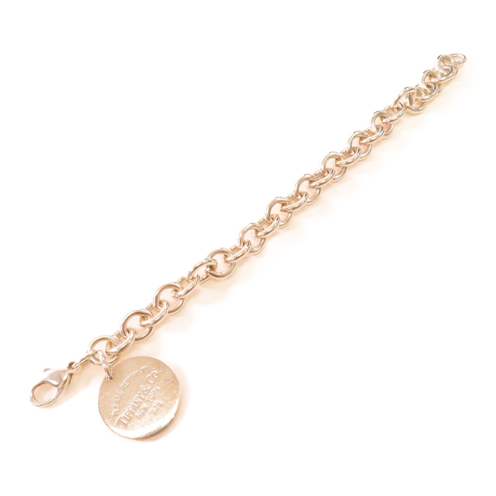 TIFFANY＆CO 925純銀Return to Tiffany Bracelet項鍊銀色