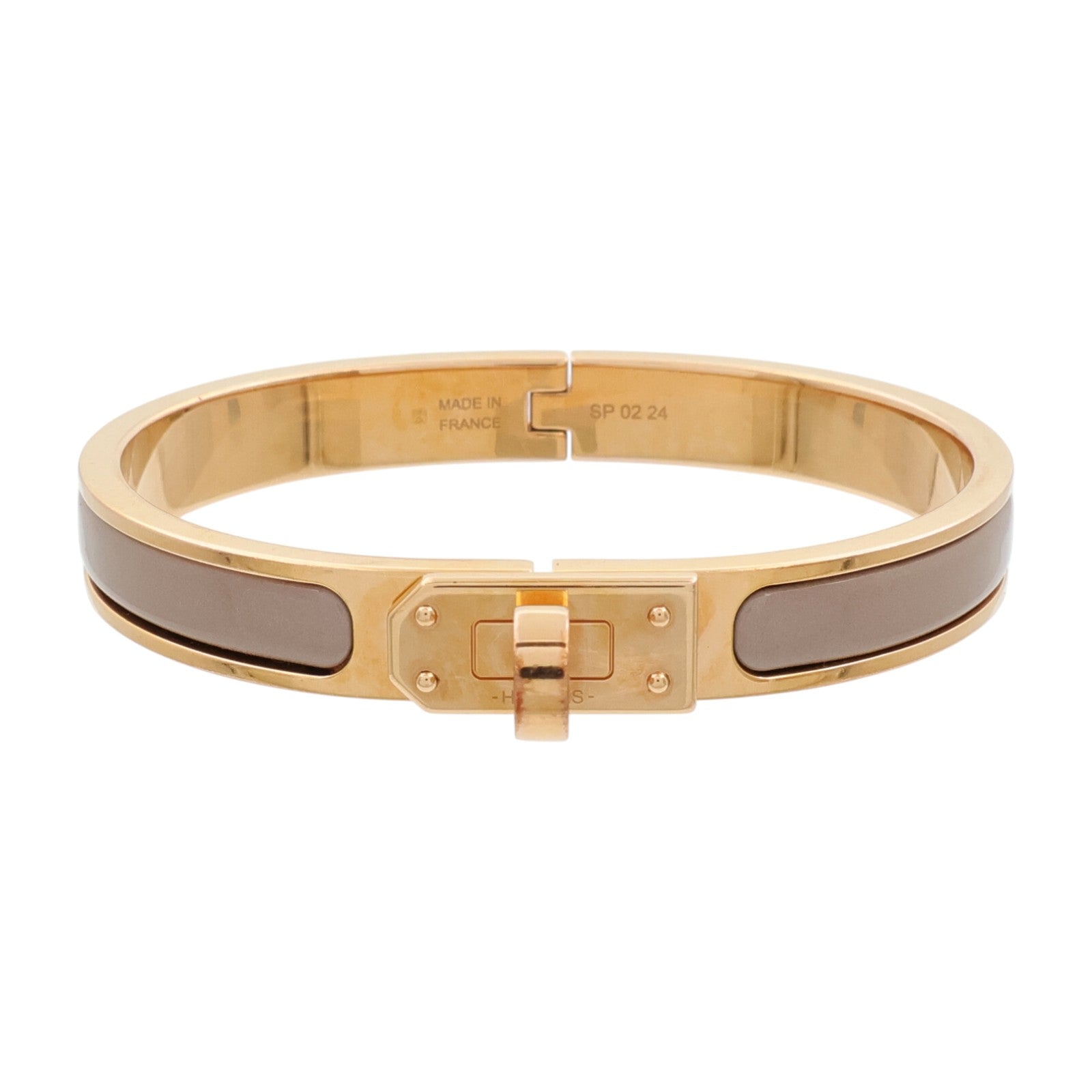 HERMES 金屬/琺瑯Mini Clic Kelly手鐲
