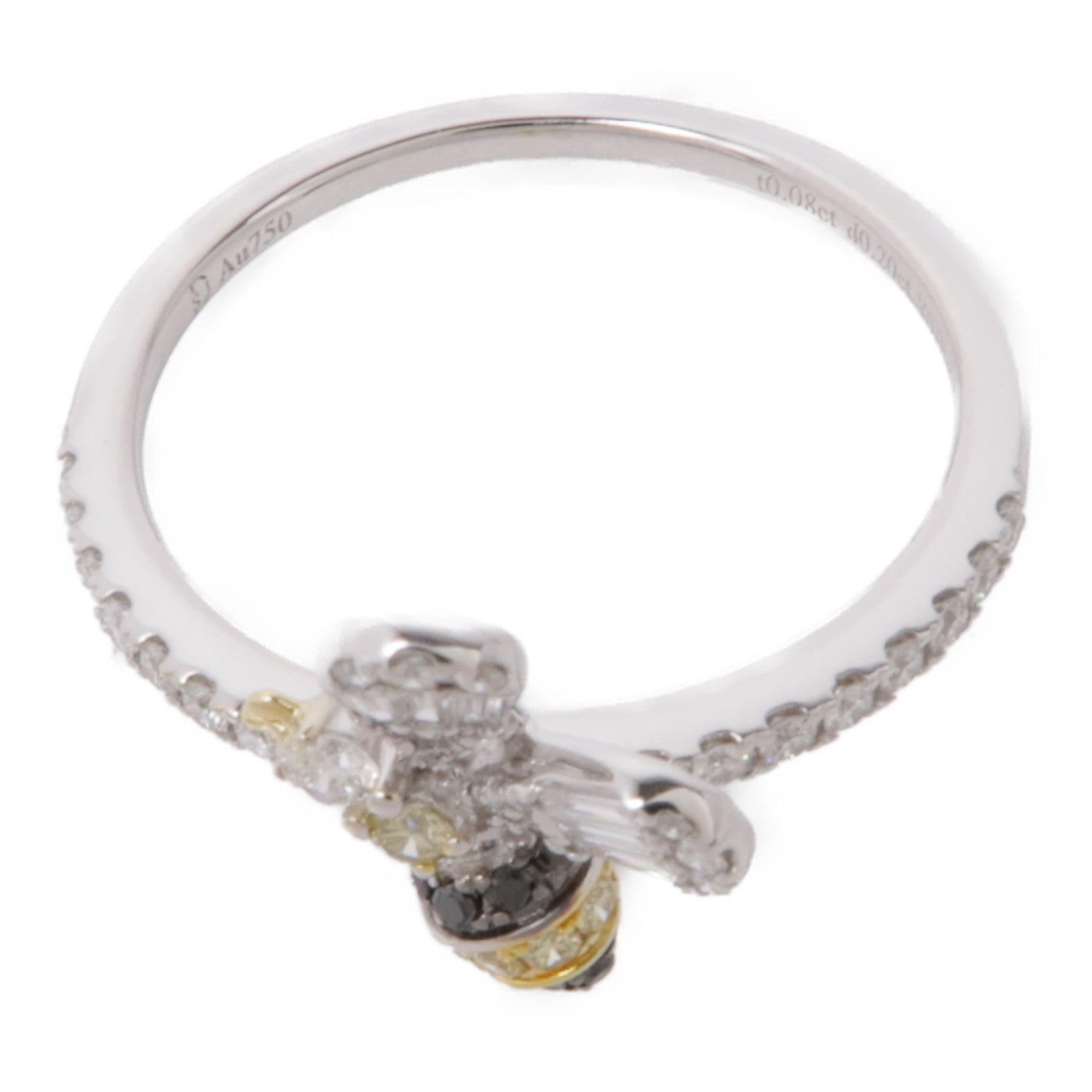 JEWELRY Diamond Ring 18K White Gold US#6.5