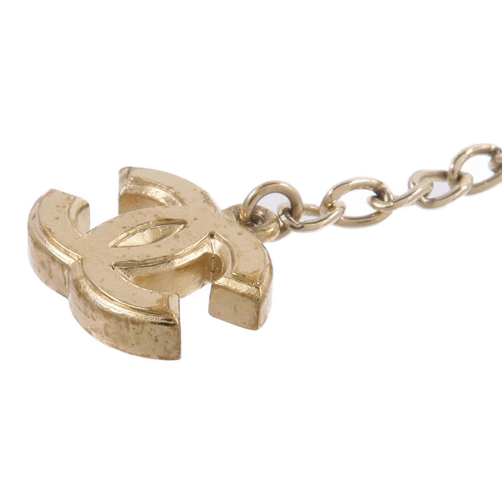 CHANEL 金屬CC Crystal Dangle Piercing Earrings耳環