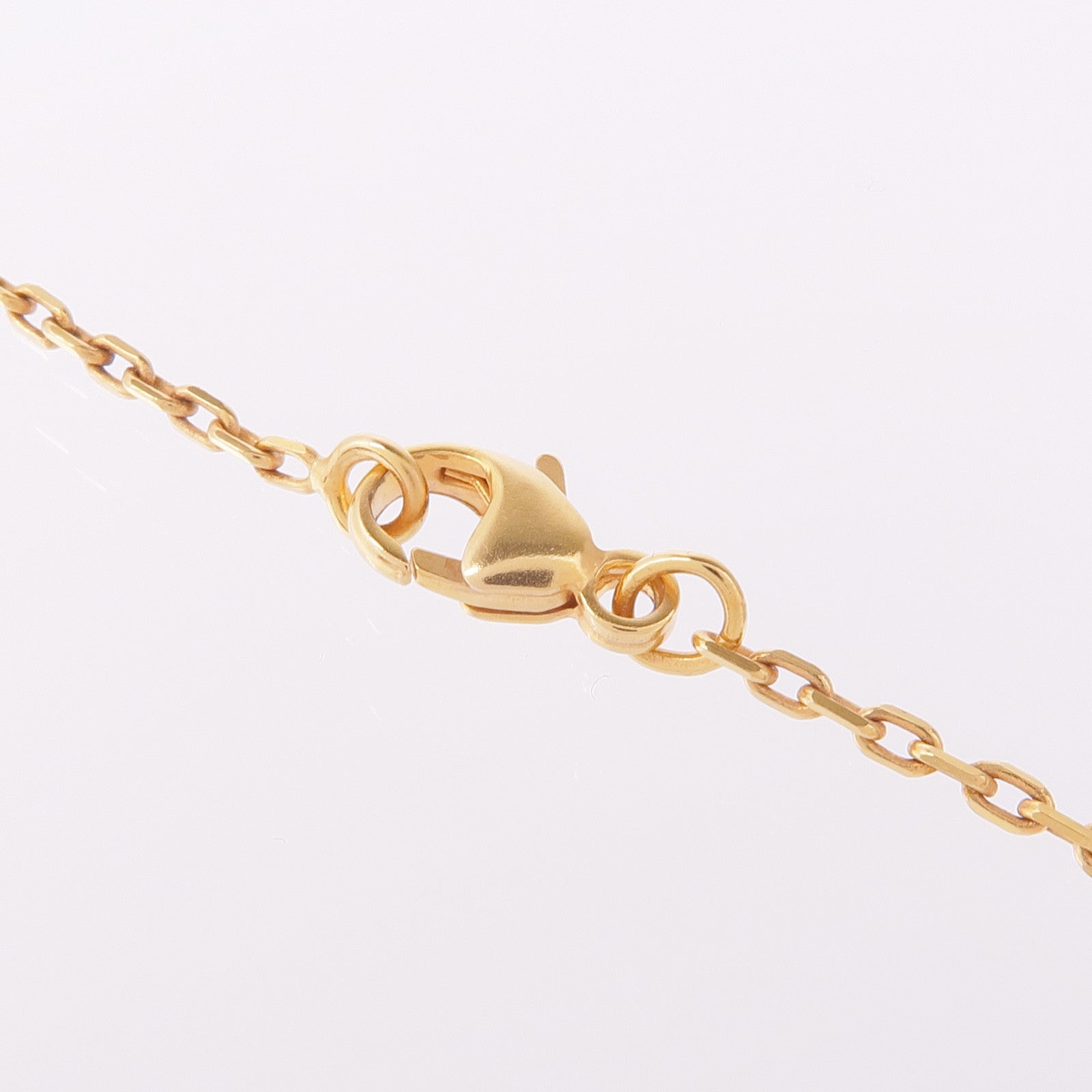 HERMES GHW Pop H Necklace Metal Pink