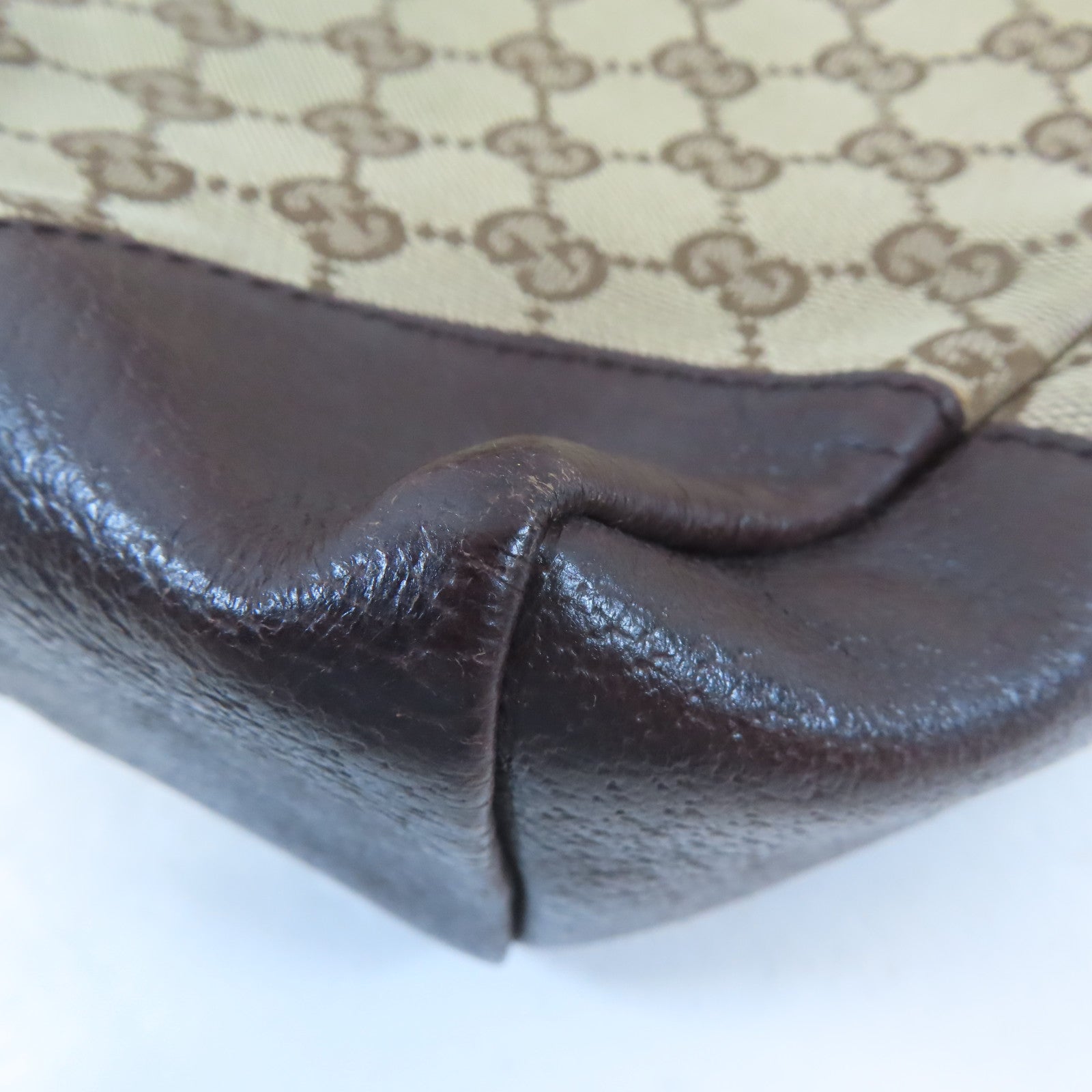GUCCI 帆布Shoulder Bag銀扣肩背袋啡色