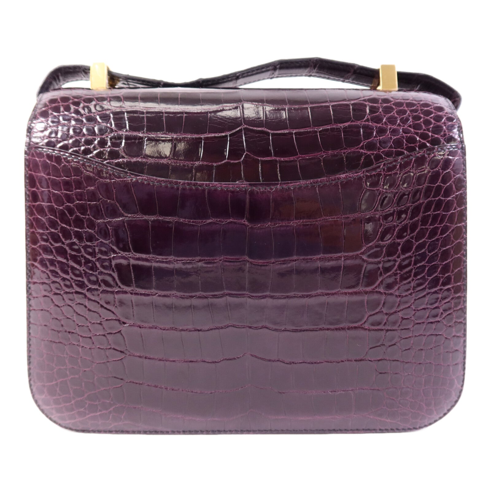 HERMES Niloticus皮革Constance 24金扣肩背袋Amethyst