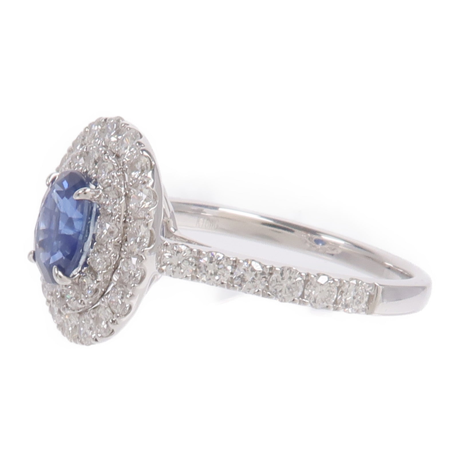 JEWELRY 18K白金Sapphire Diamond Ring藍寶石/鑽石戒指