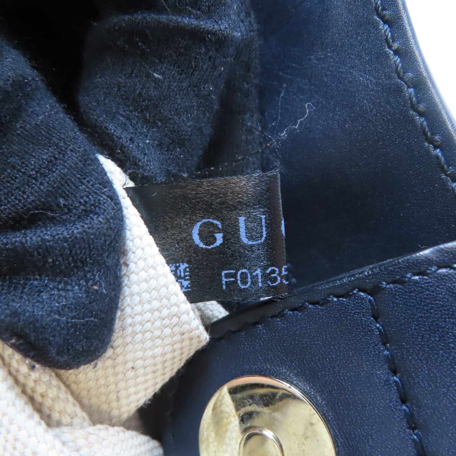 GUCCI 【激減優惠】帆布GG Sukey Canvas Handbag金扣肩背袋啡色/藍色
