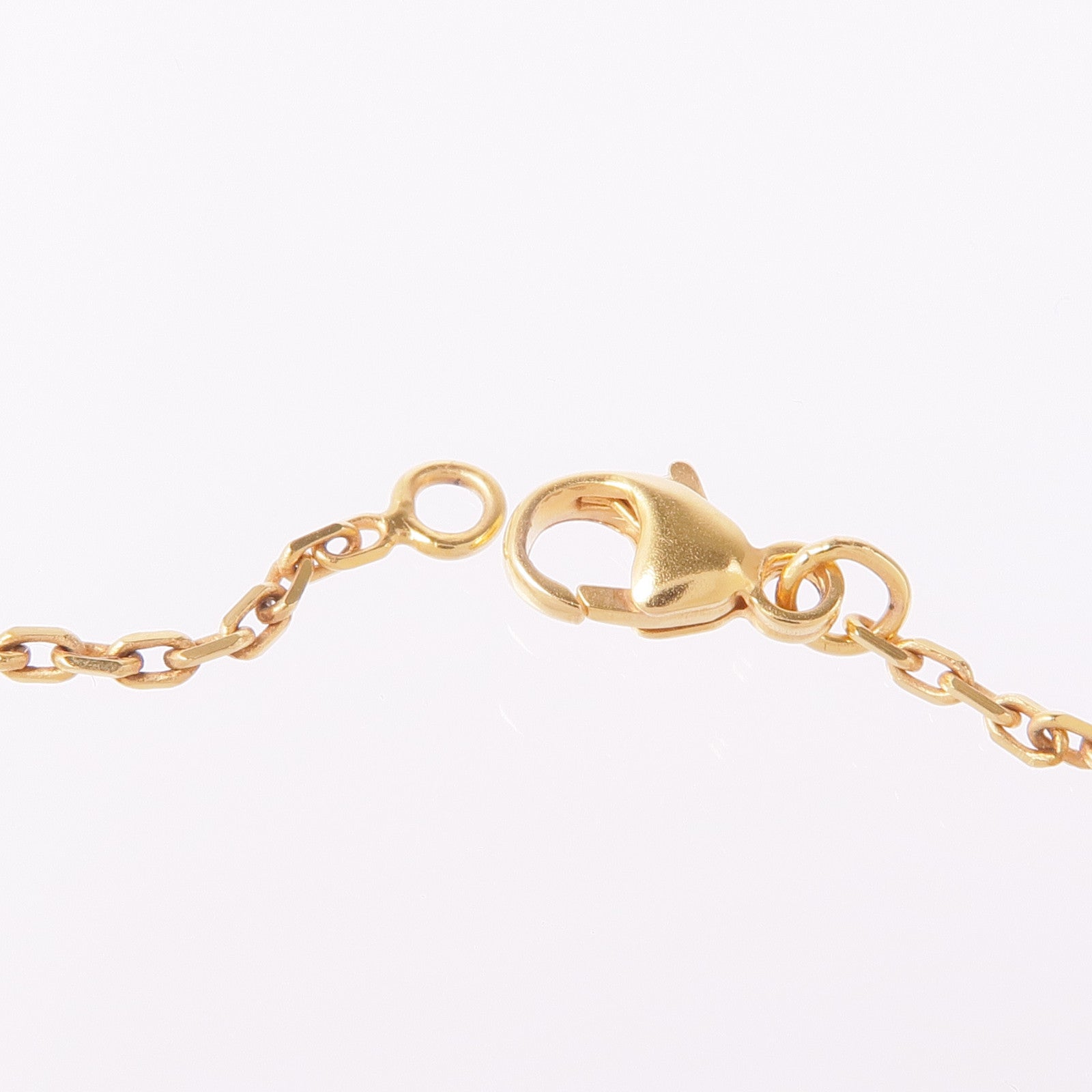 HERMES GHW Pop H Necklace Metal Pink