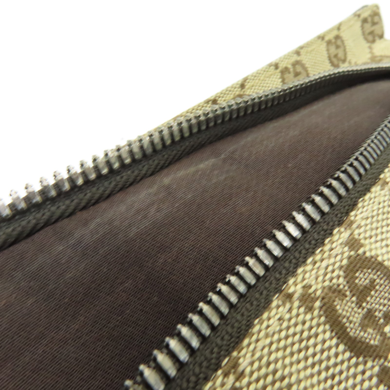 GUCCI 帆布Waist Bag銀扣腰包棕色