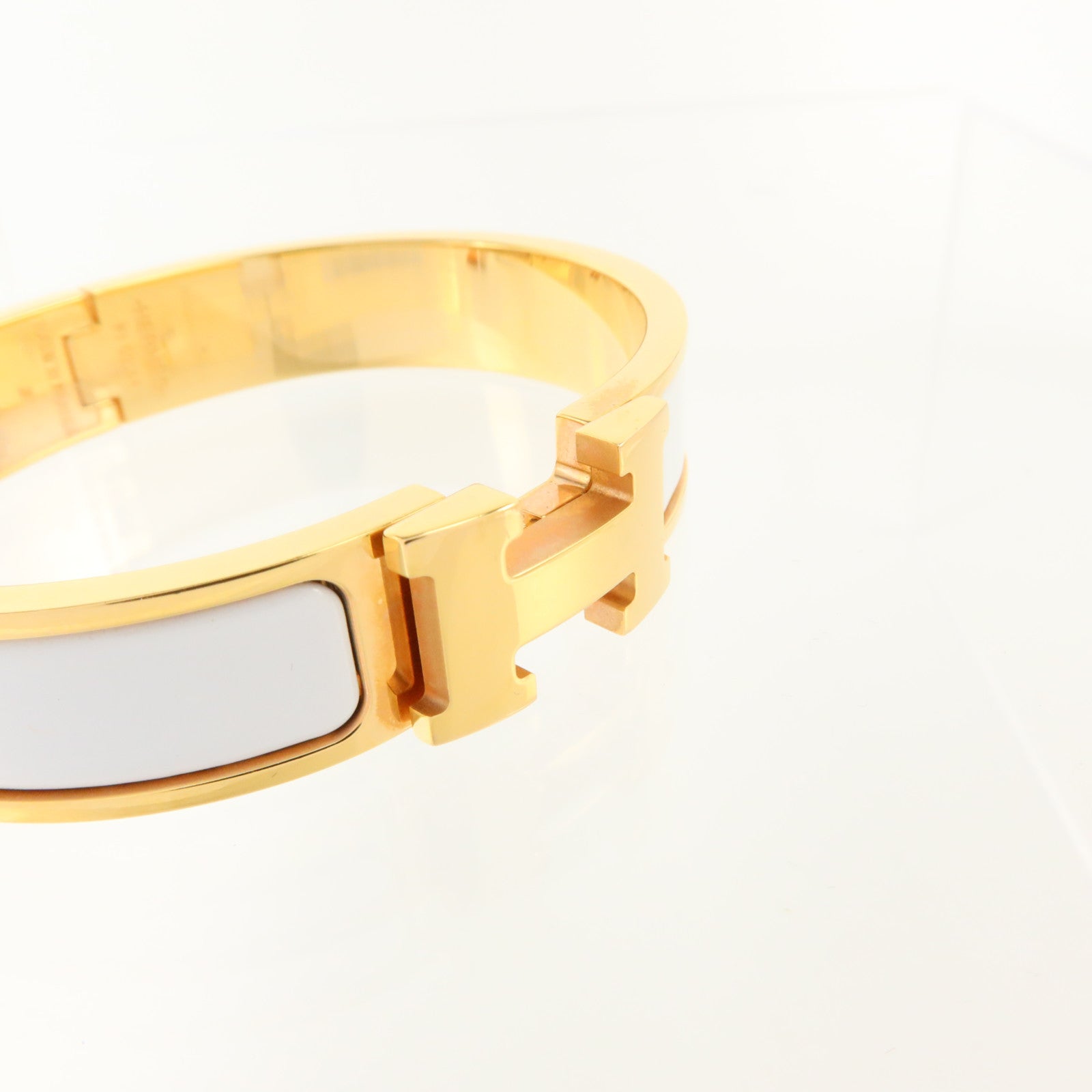 HERMES 金屬/琺瑯Clic H Bracelet金扣手鏈