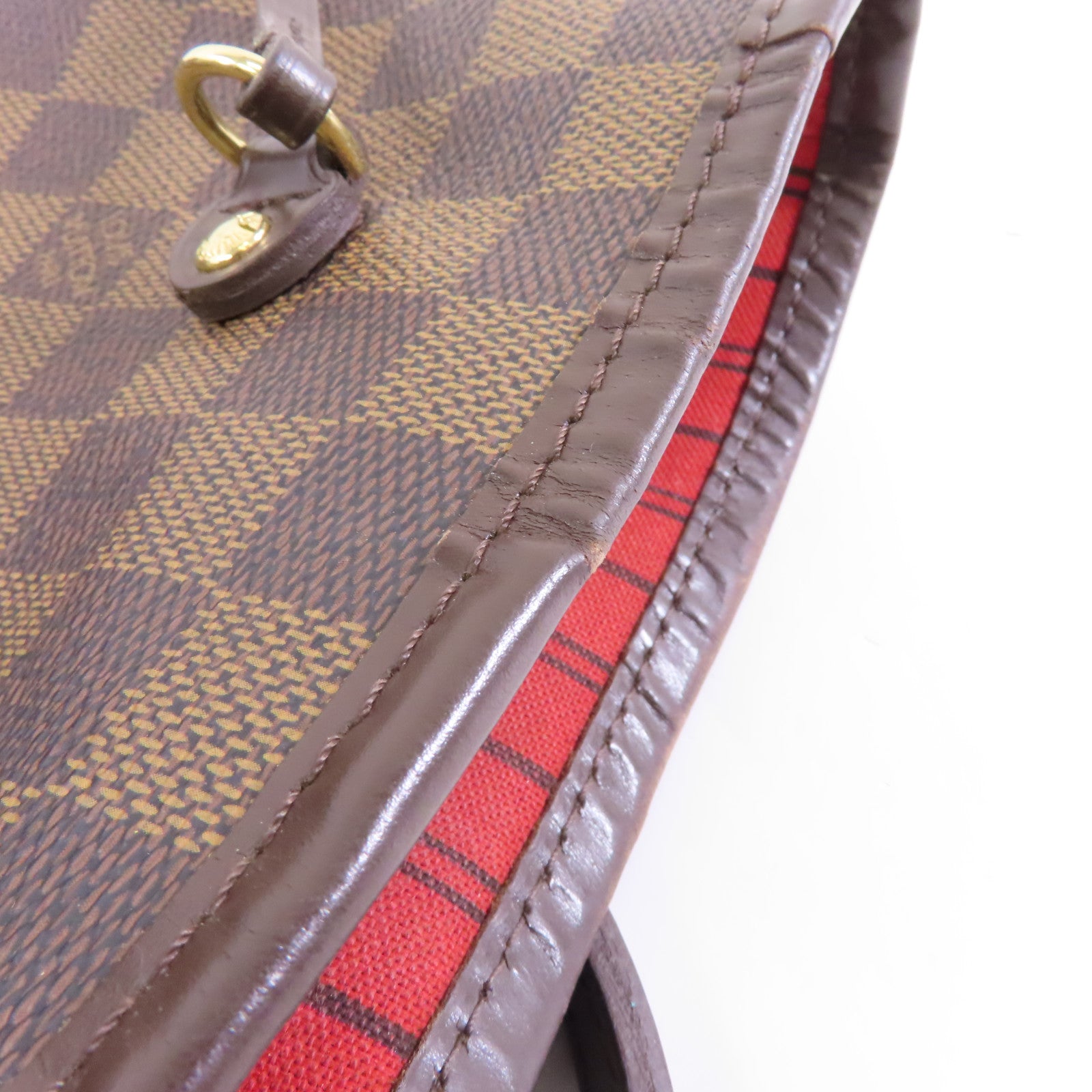 LOUIS VUITTON 【激減優惠】Damier Neverfull PM金扣肩背袋啡色