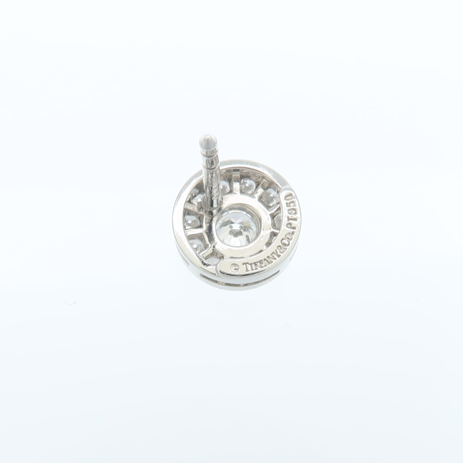 TIFFANY＆CO PT950鉑金Diamond Circle Earrings鑽石耳環