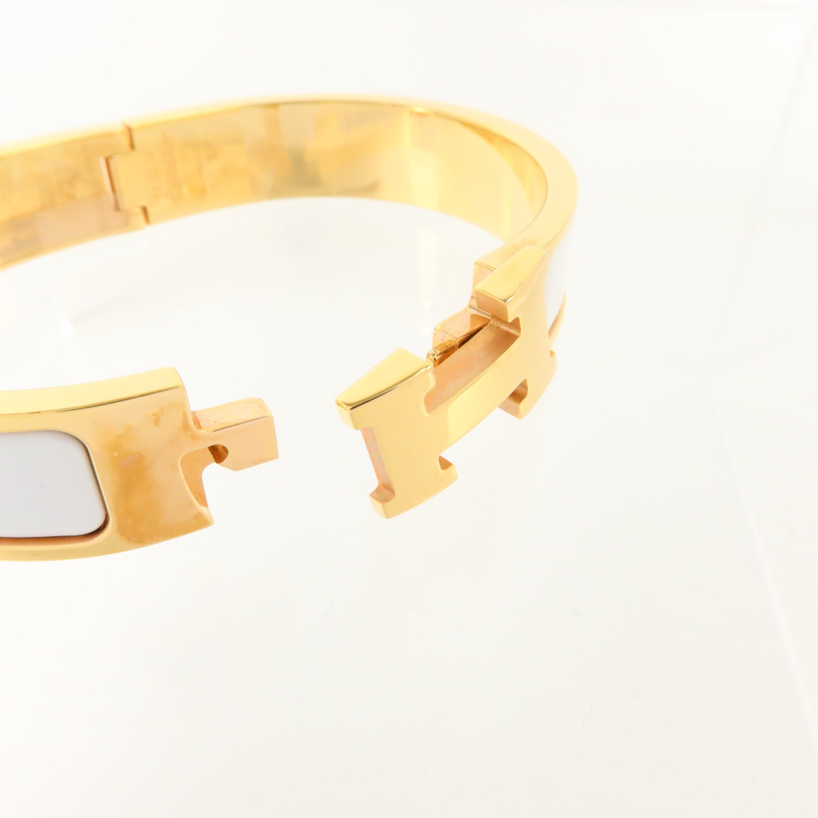 HERMES 金屬/琺瑯Clic H Bracelet金扣手鏈