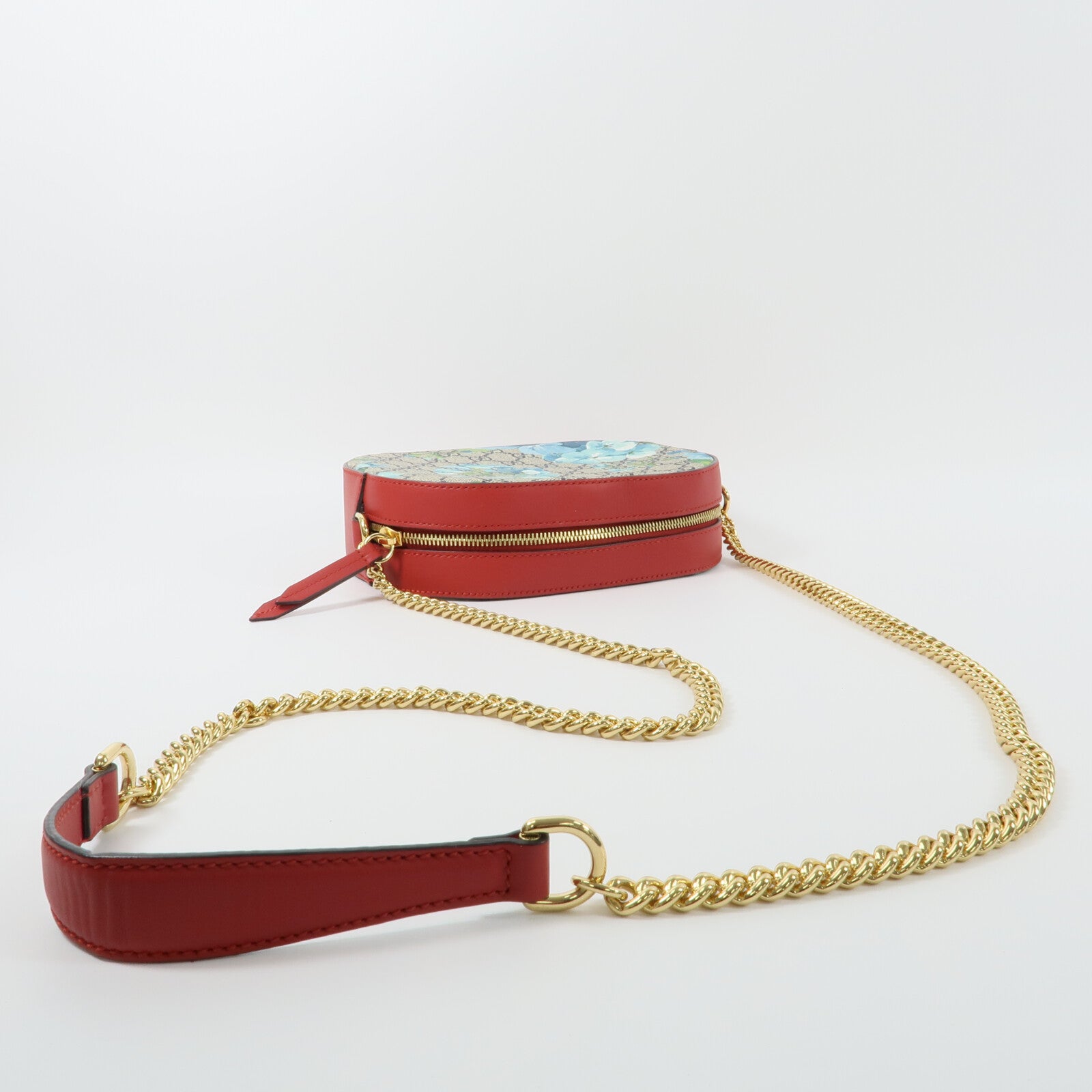 GUCCI 塗層帆布GG Supreme Blooms鏈帶肩背袋