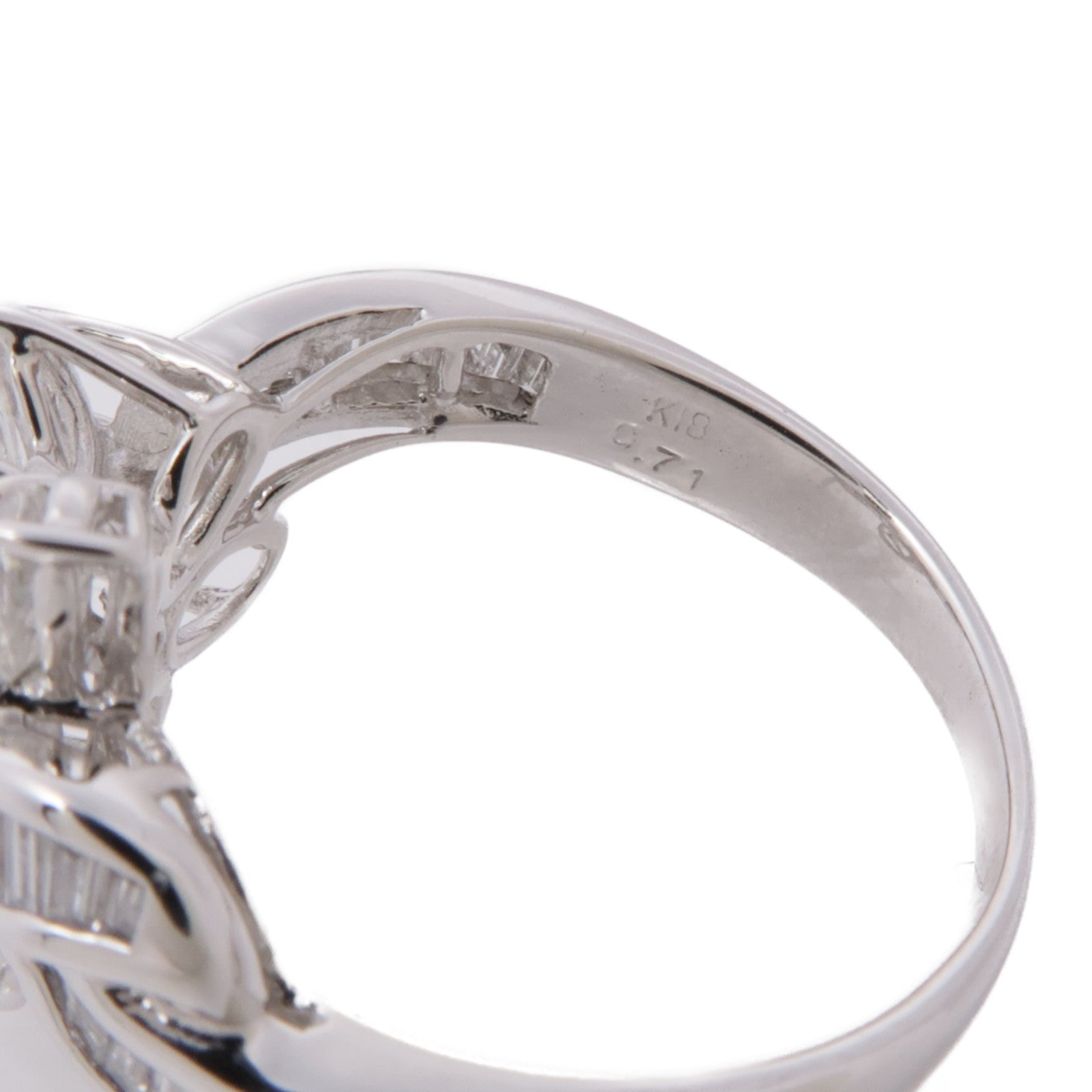 JEWELRY 【激減優惠】18K白金Diamond Ring鑽石戒指US#5.5