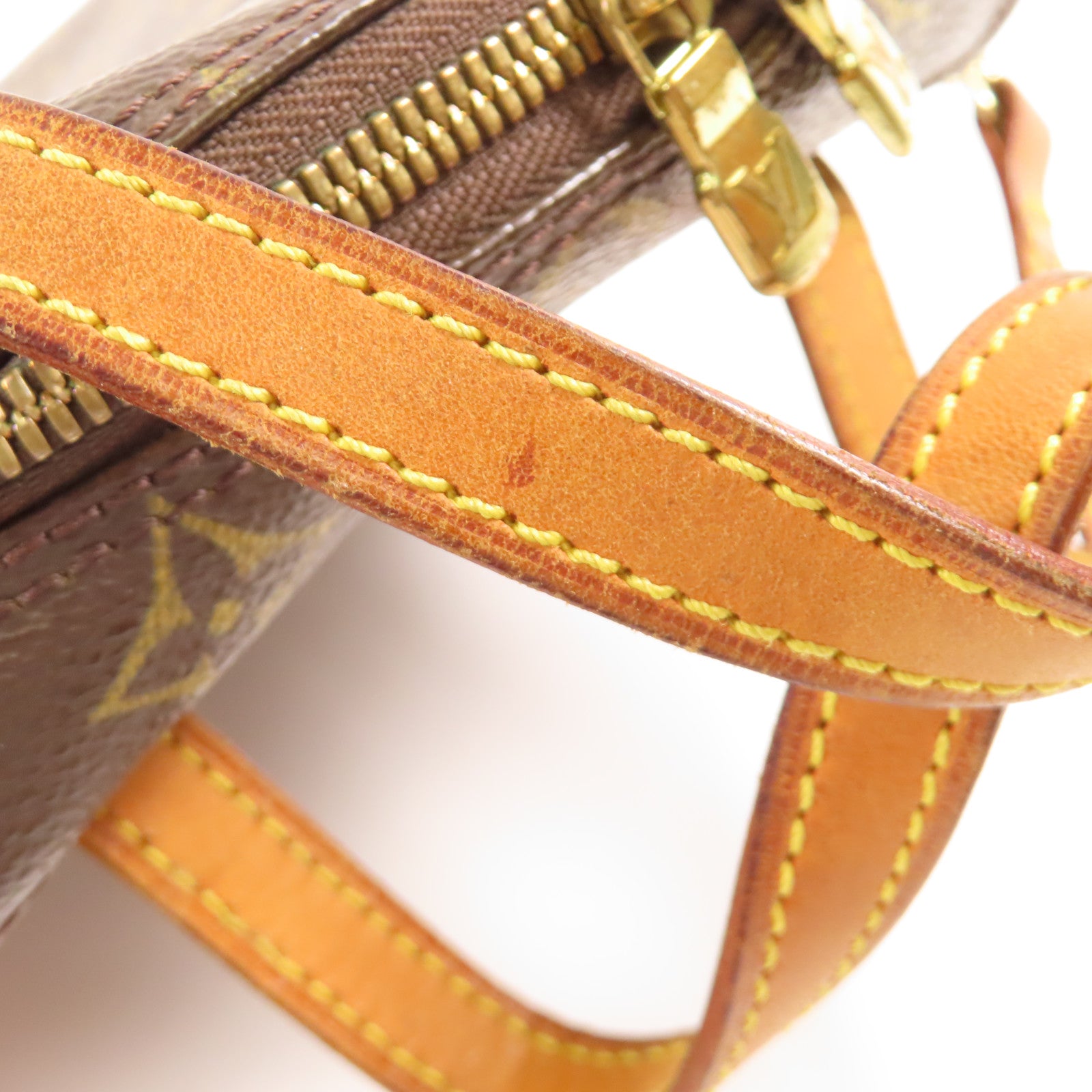 LOUIS VUITTON Monogram Spontini金扣手挽肩背兩用袋棕色
