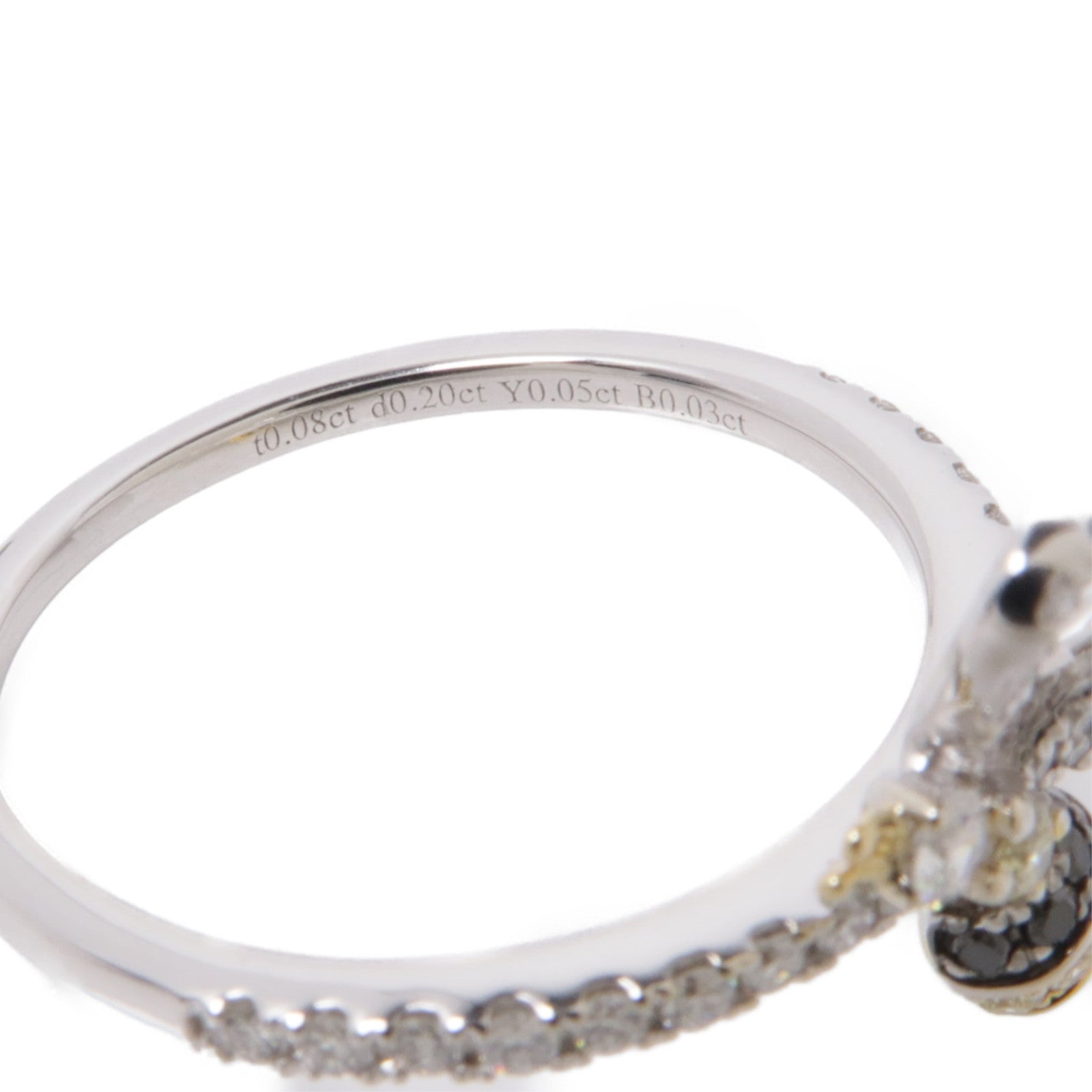 JEWELRY Diamond Ring 18K White Gold US#6.5