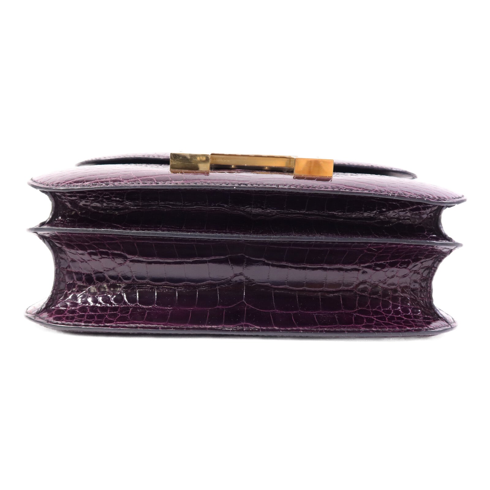 HERMES Niloticus皮革Constance 24金扣肩背袋Amethyst