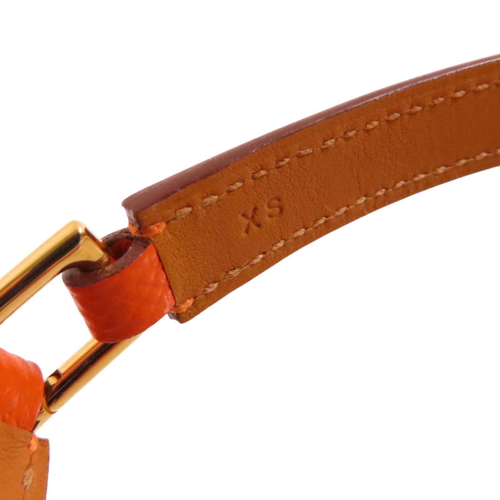 HERMES Epsom皮革Rivale Double Tour Bracelet金扣手鏈