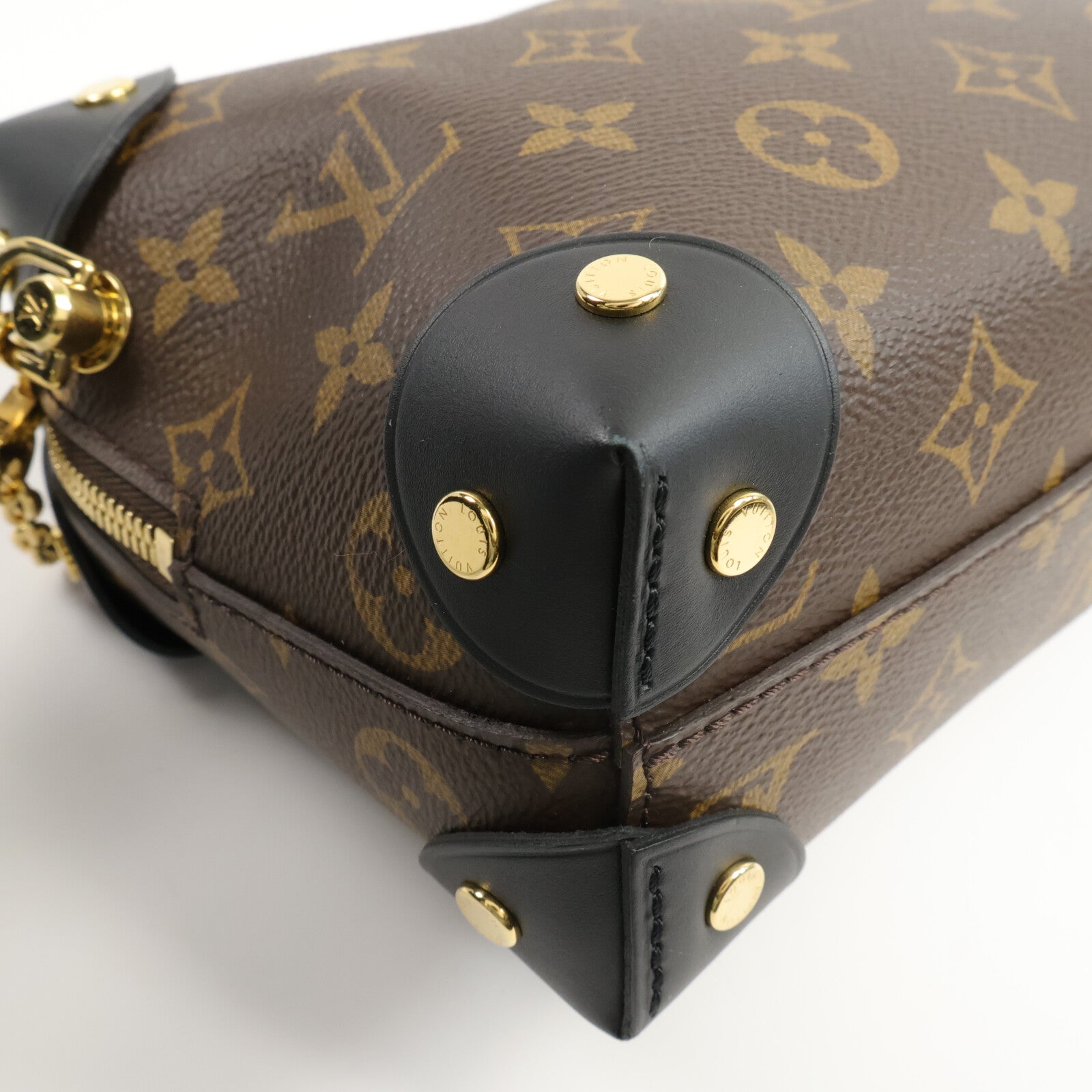 LOUIS VUITTON Monogram Petite Malle Souple手挽肩背兩用袋