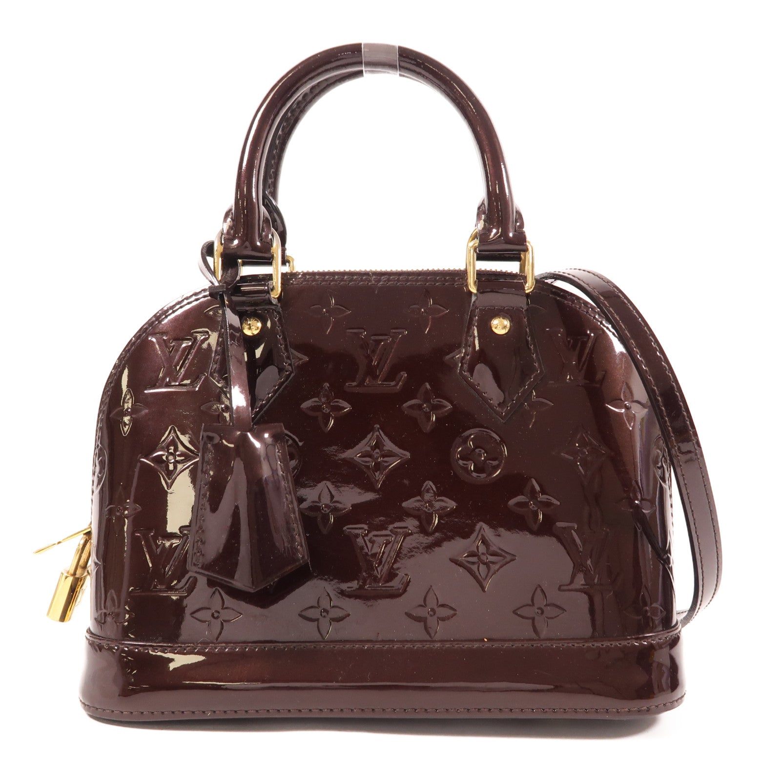 LOUIS VUITTON Vernis Alma BB金扣手挽肩背兩用袋