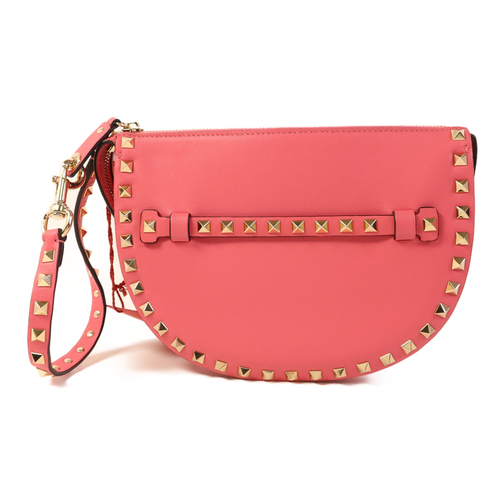 Valentino 牛皮皮革Hand Bag金扣手挽袋
