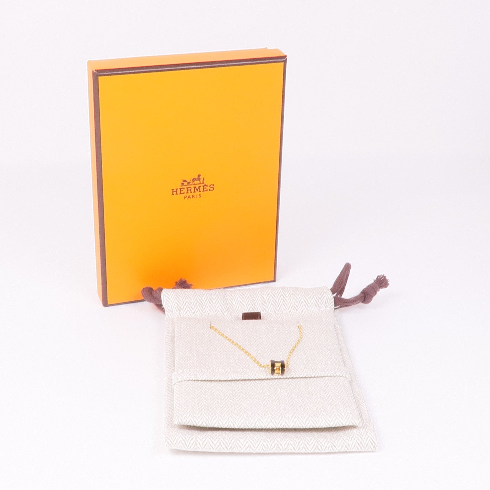 HERMES 金屬Pop H Mini Necklace金扣項鍊