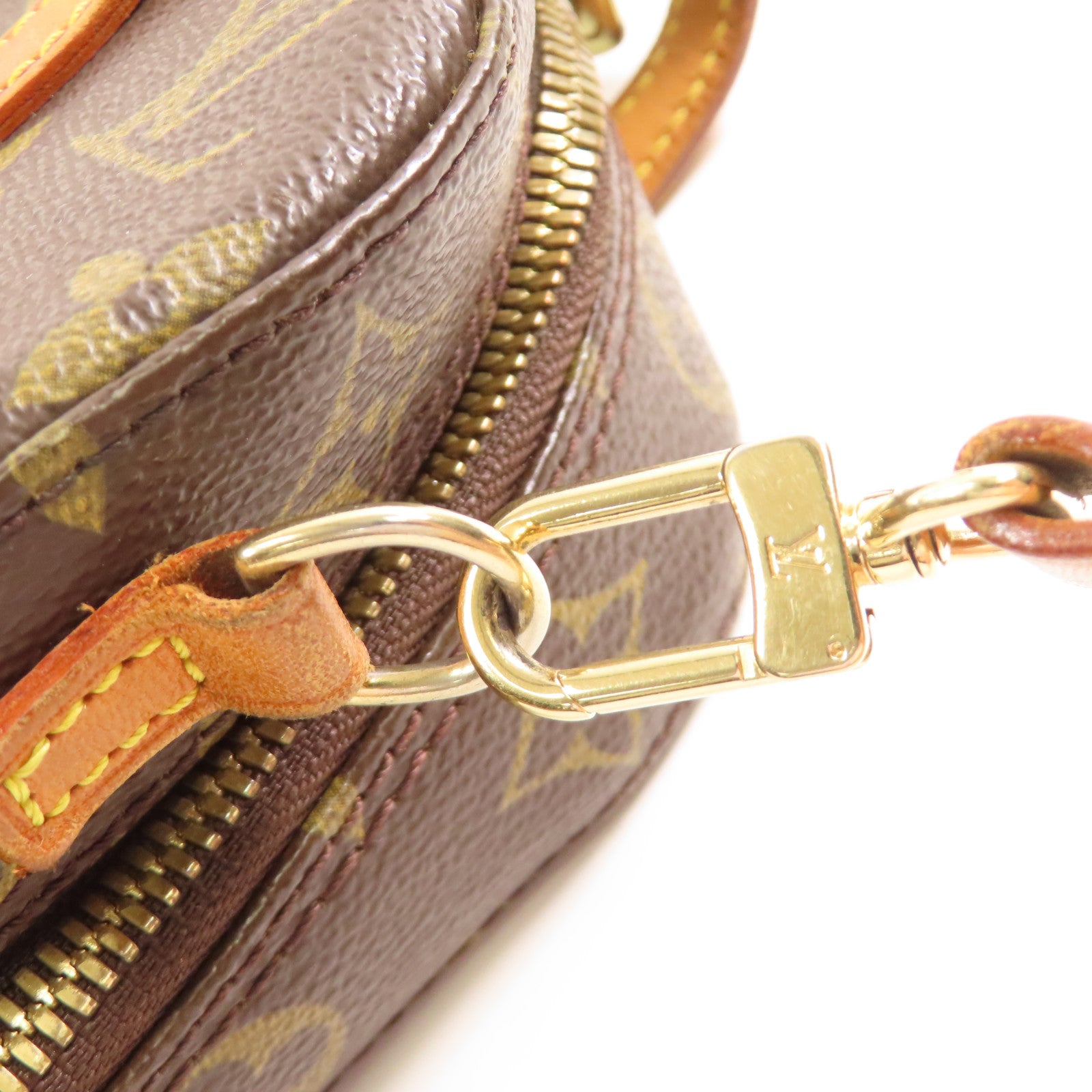 LOUIS VUITTON Monogram Spontini金扣手挽肩背兩用袋棕色