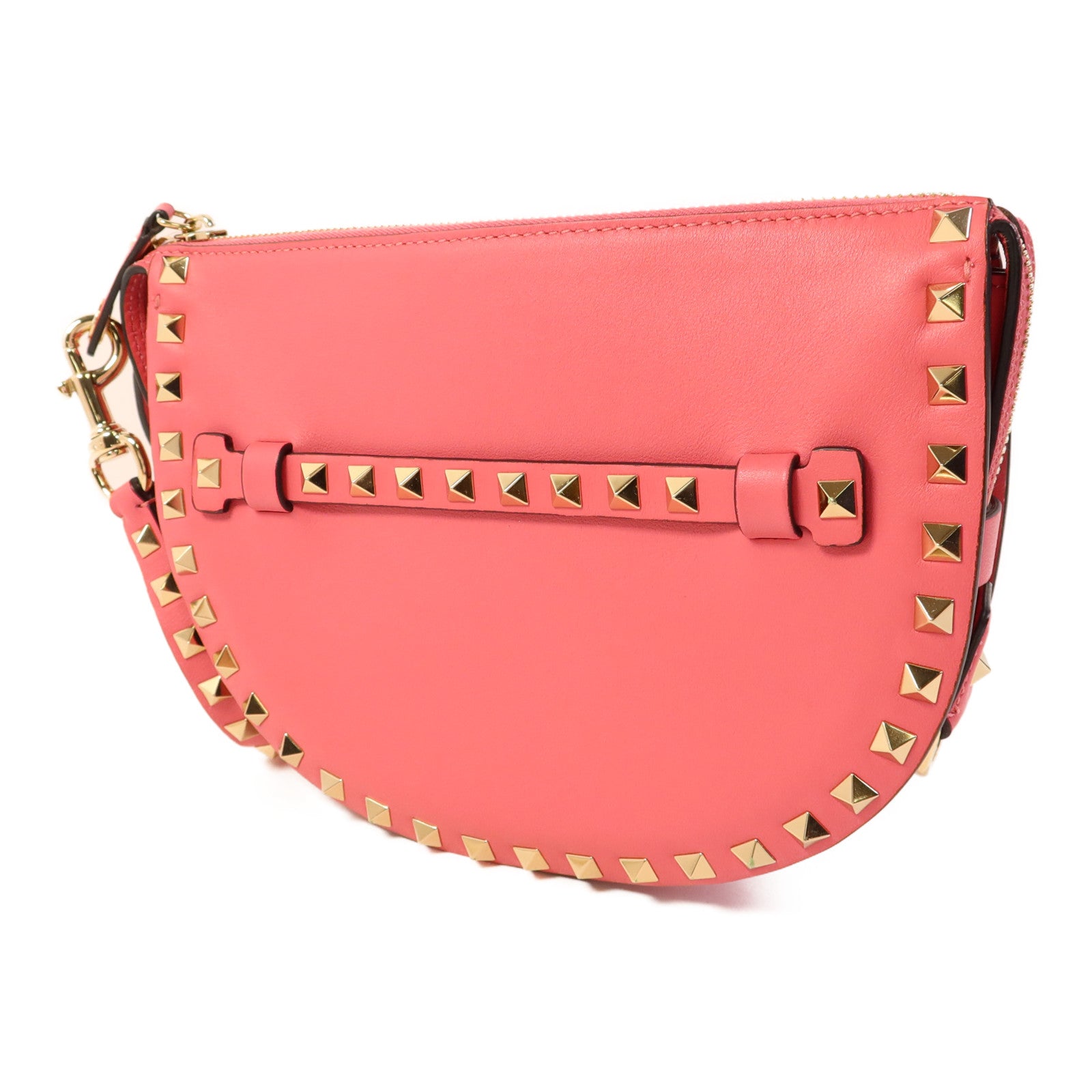 Valentino 牛皮皮革Hand Bag金扣手挽袋