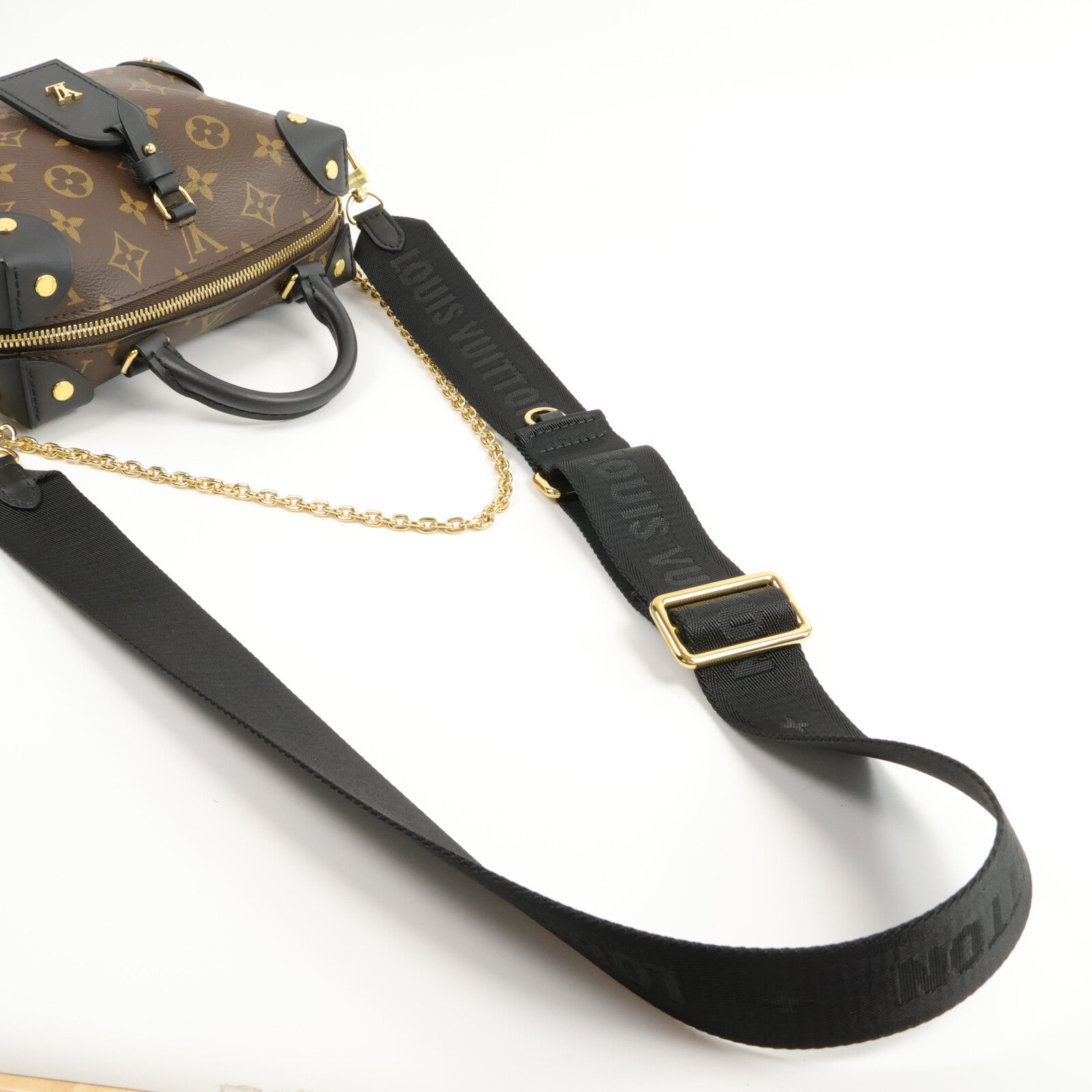 LOUIS VUITTON Monogram Petite Malle Souple手挽肩背兩用袋