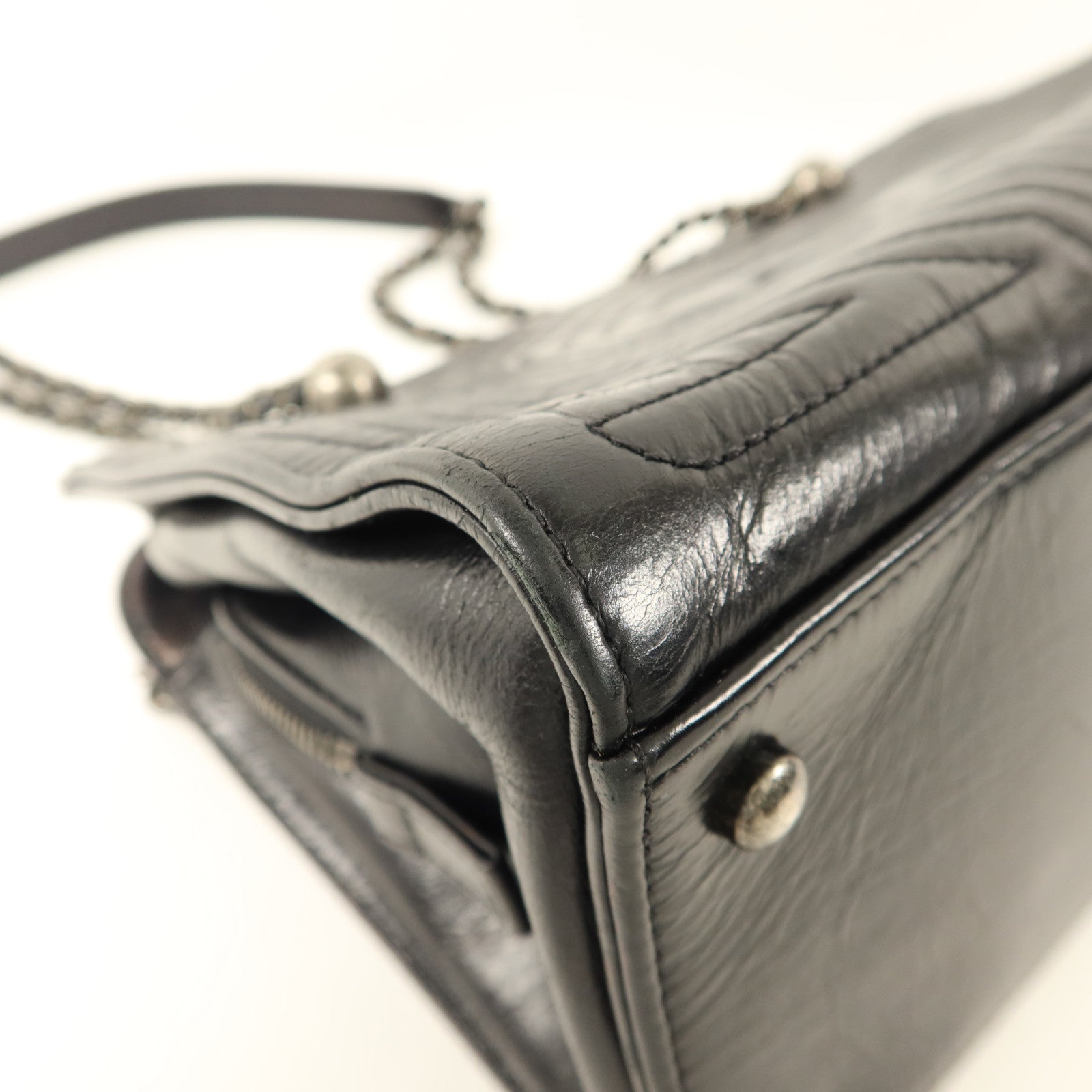 CHANEL 牛皮皮革Chain Shoulder鏈帶肩背袋