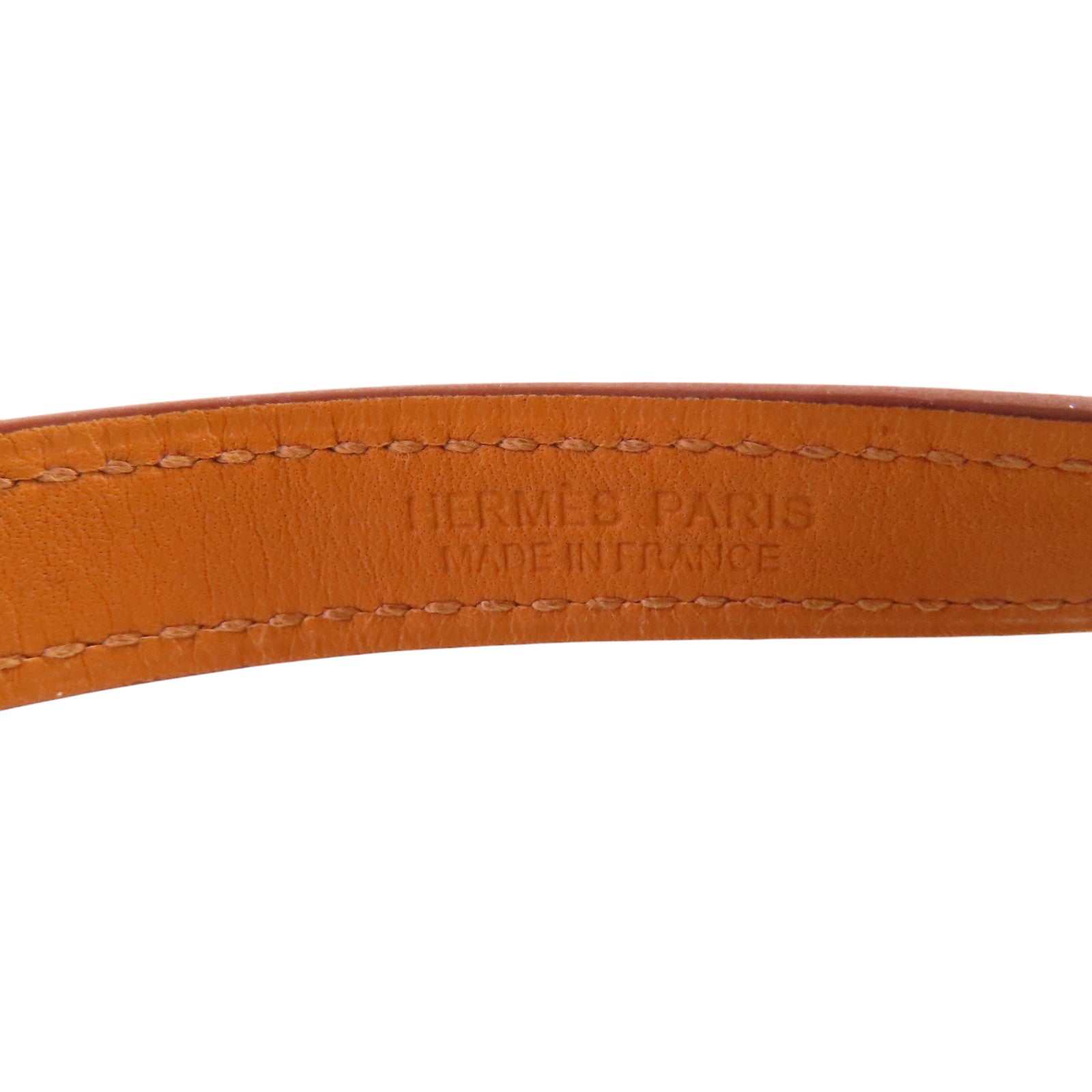 HERMES Epsom皮革Rivale Double Tour Bracelet金扣手鏈