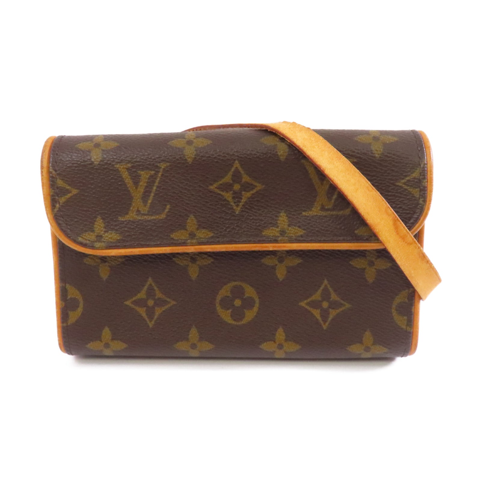 LOUIS VUITTON 【激減優惠】Monogram Pochette Florentine金扣腰包啡色