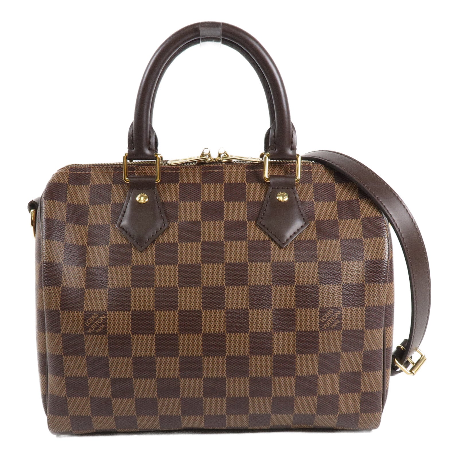 LOUIS VUITTON Damier Ebene Speedy Bandouliere 25手挽肩背兩用袋