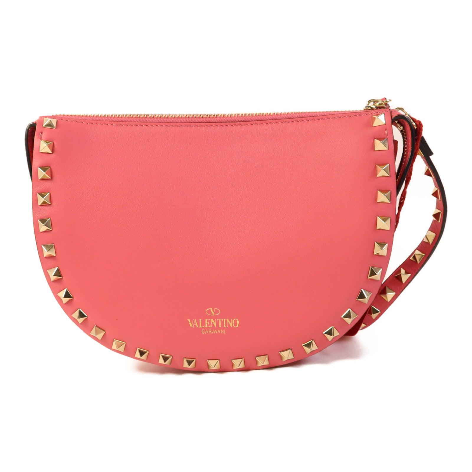 Valentino 牛皮皮革Hand Bag金扣手挽袋