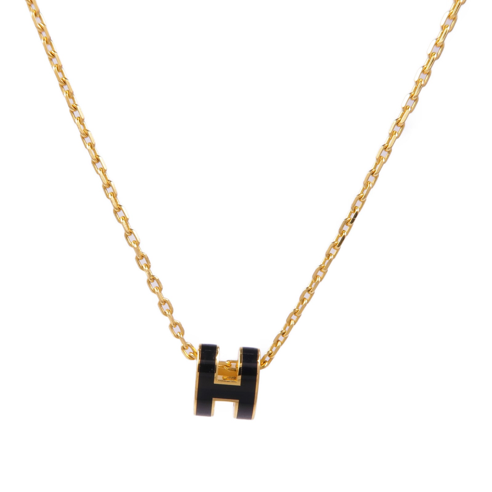 HERMES 金屬Pop H Mini Necklace金扣項鍊