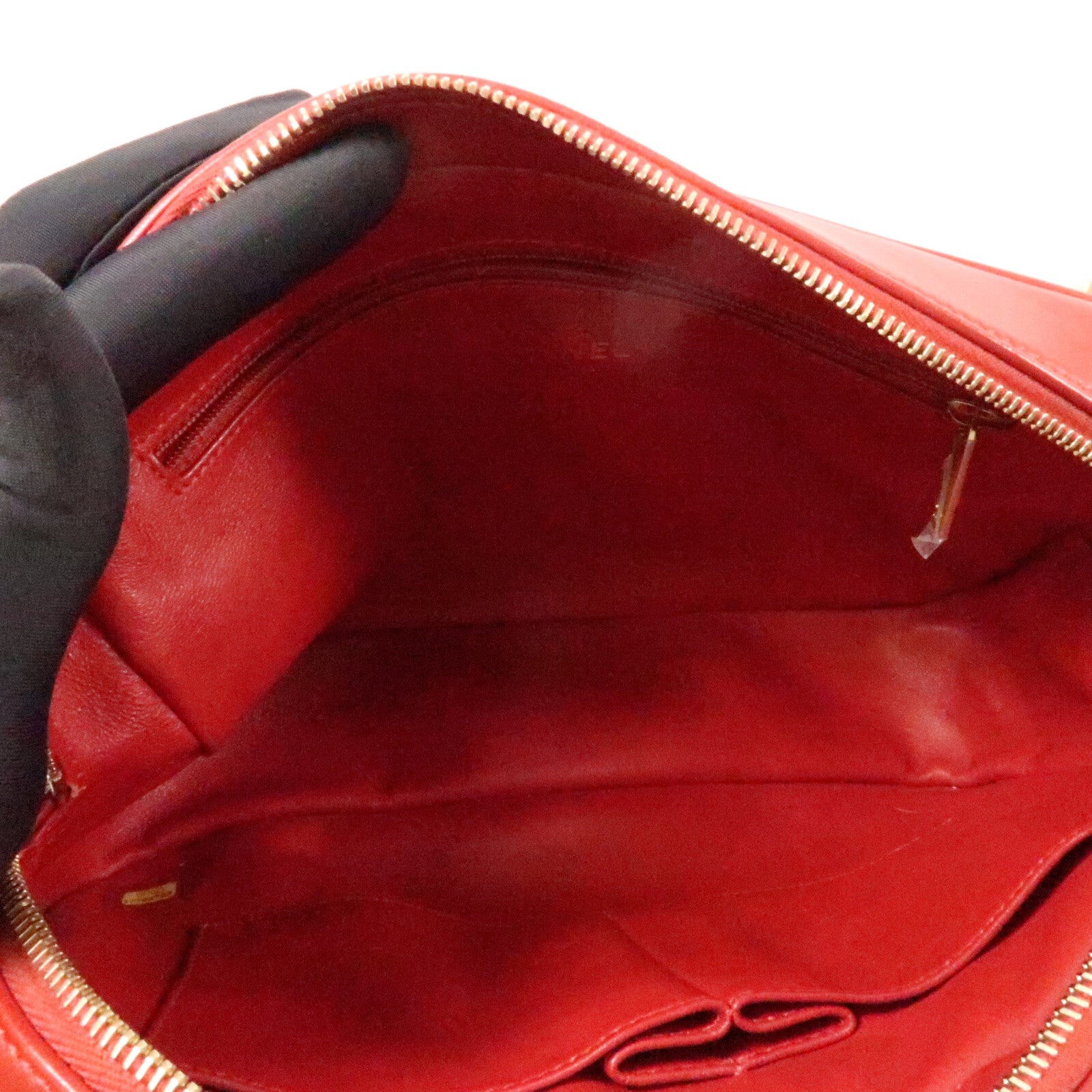 CHANEL 羊皮皮革Chain Shoulder Bag金扣鏈帶手挽肩背袋